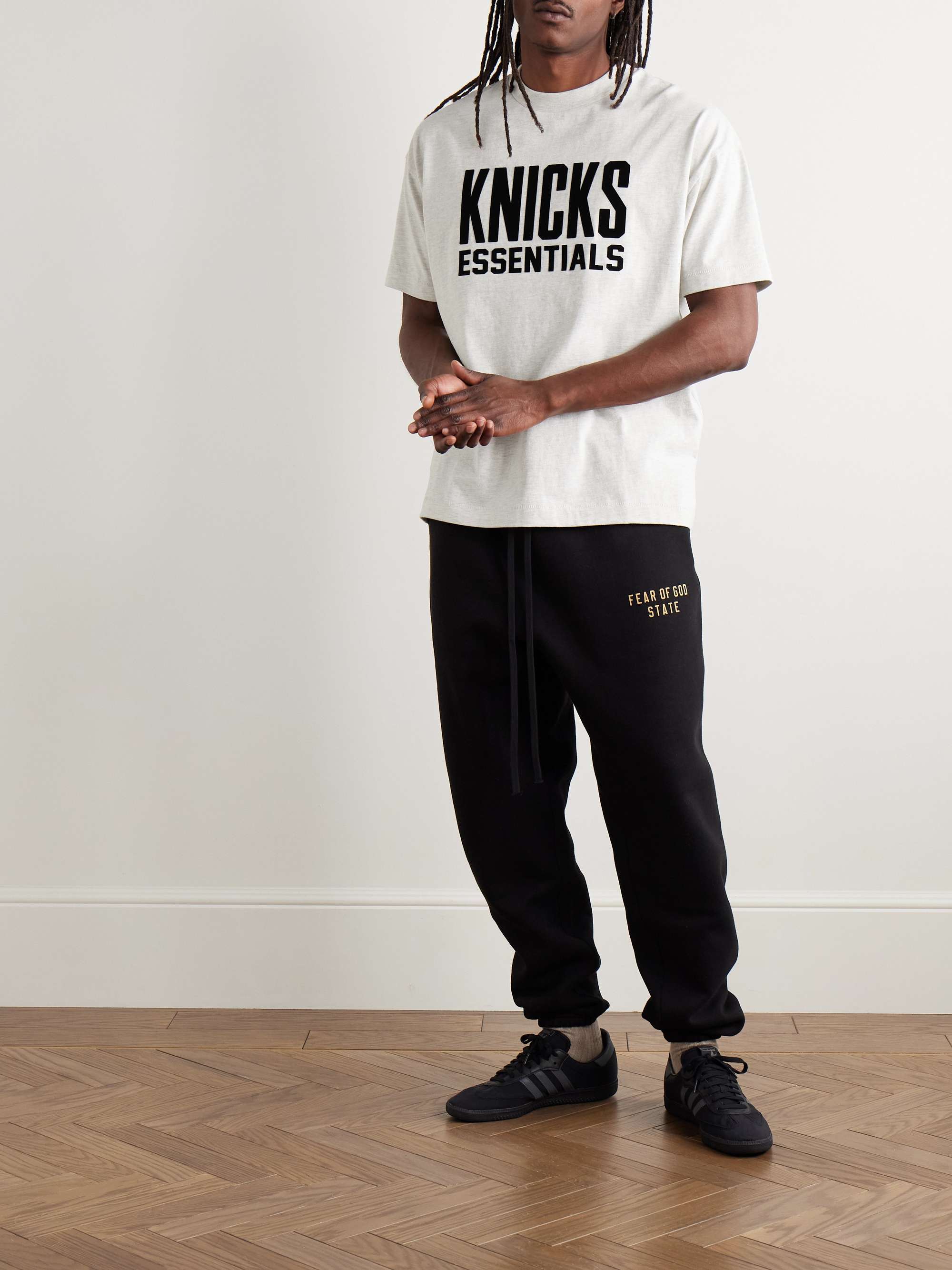 + NBA Knicks Appliquéd Cotton-Jersey T-Shirt view