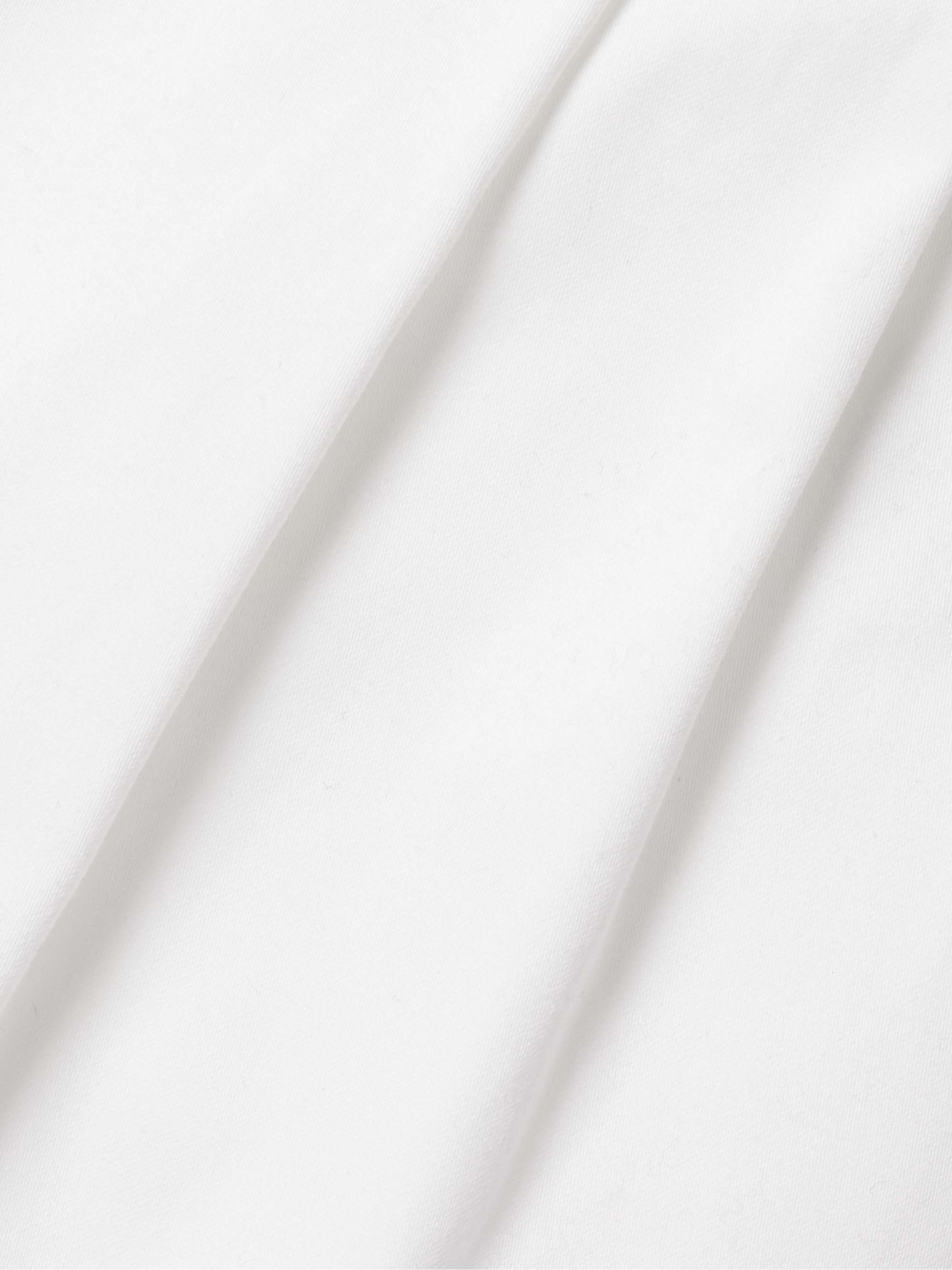 Belted pleated cotton-blend shorts view