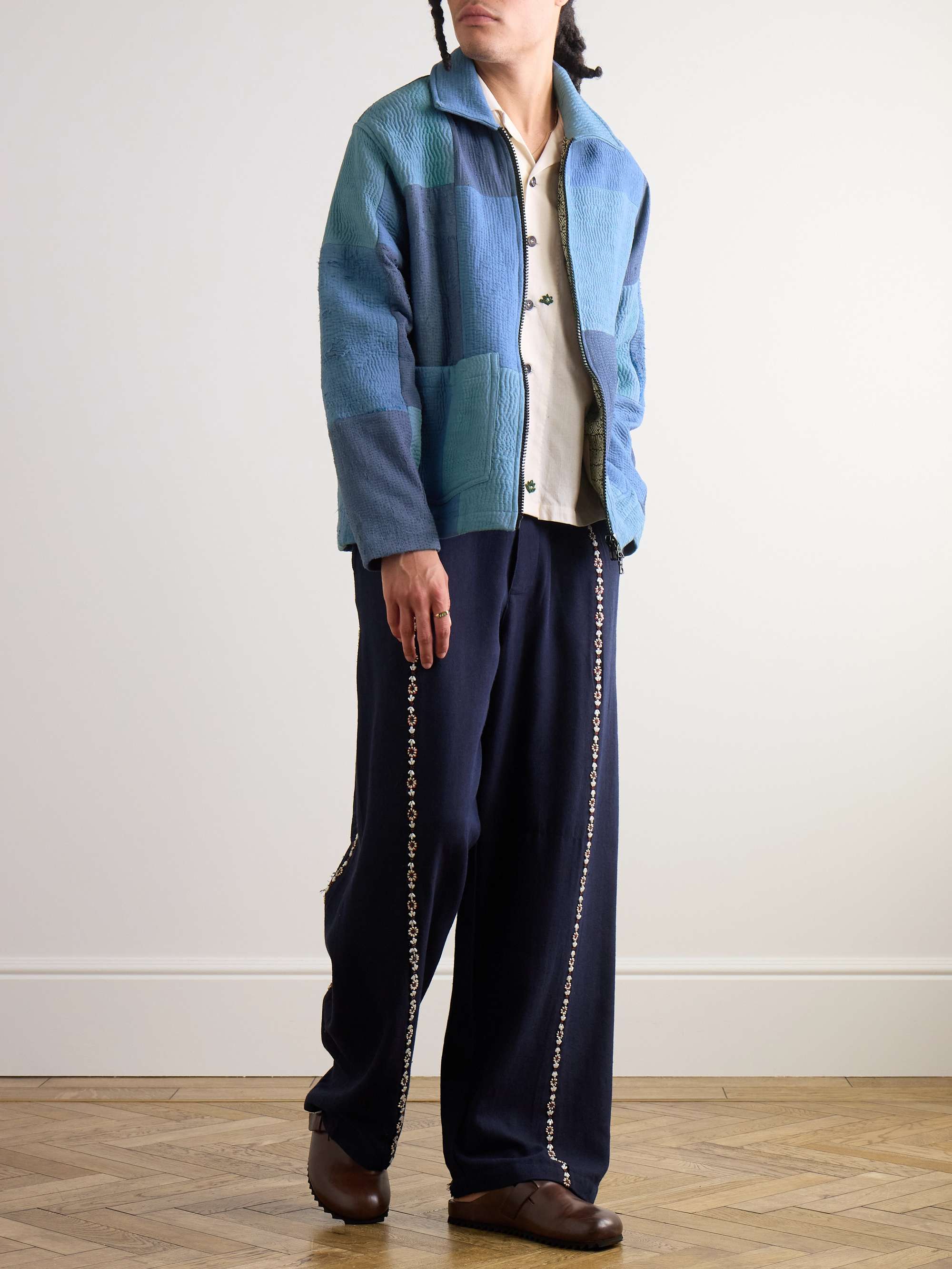 Embroidered Patchwork Cotton Jacket view