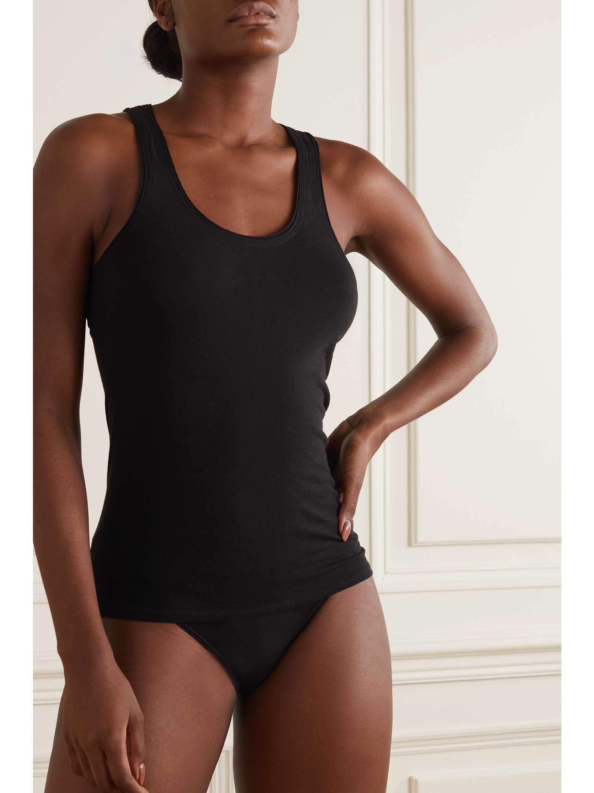 + NET SUSTAIN set of two organic Pima cotton-jersey tanks view