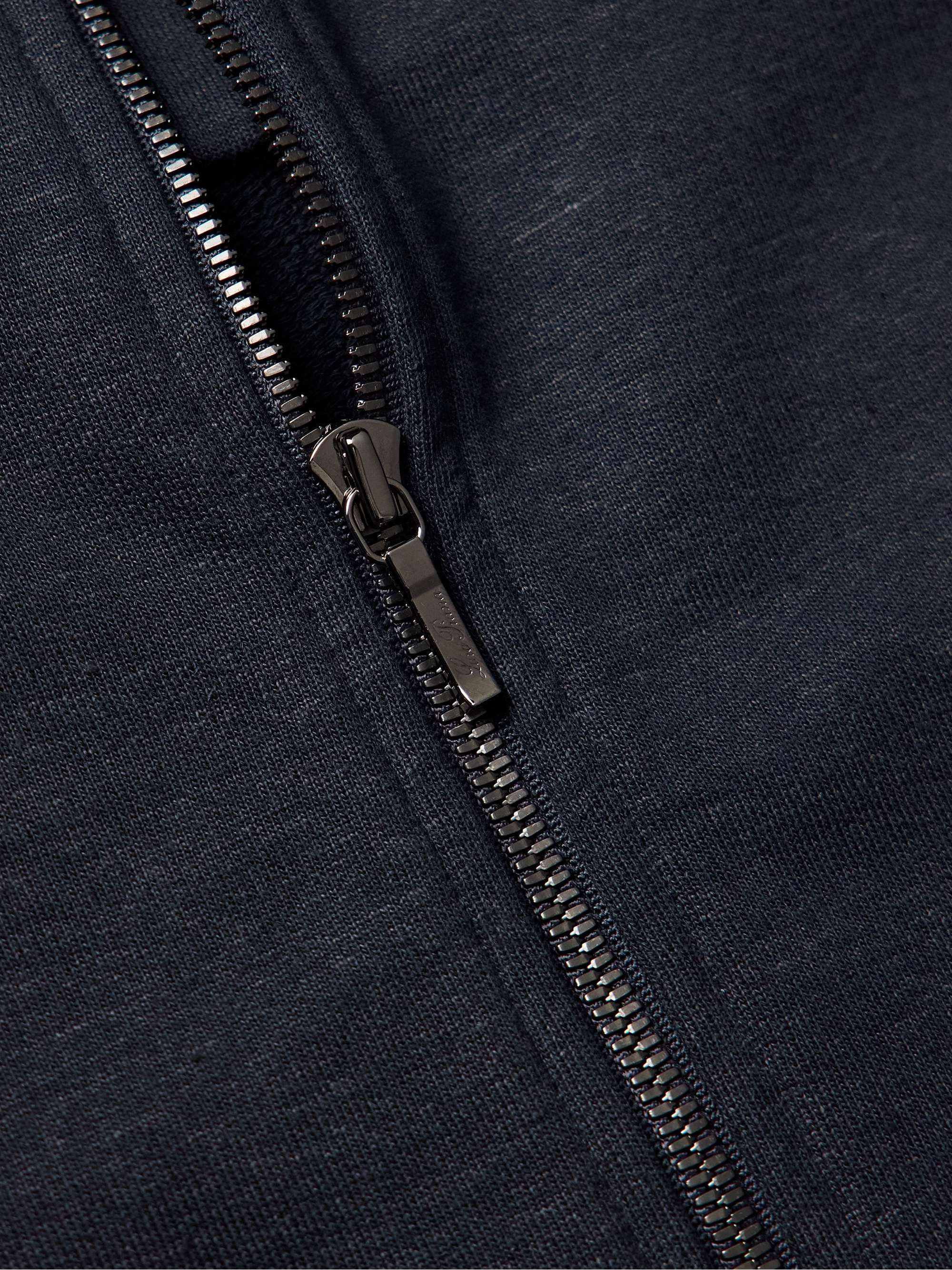 Kawaguchi Cotton, Linen and Cashmere-Blend Jersey Bomber Jacket view