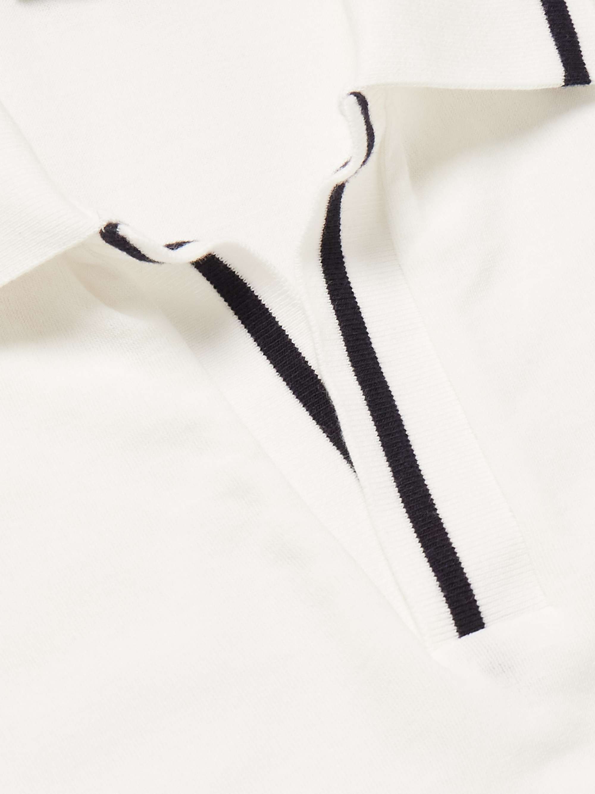 Contrast-Tipped Cotton Polo Shirt view