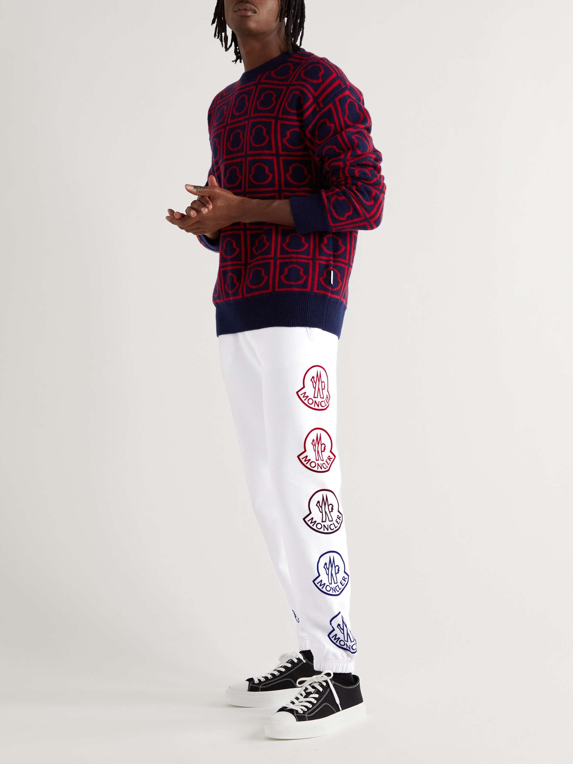 Tapered Logo-Print Cotton-Jersey Sweatpants view