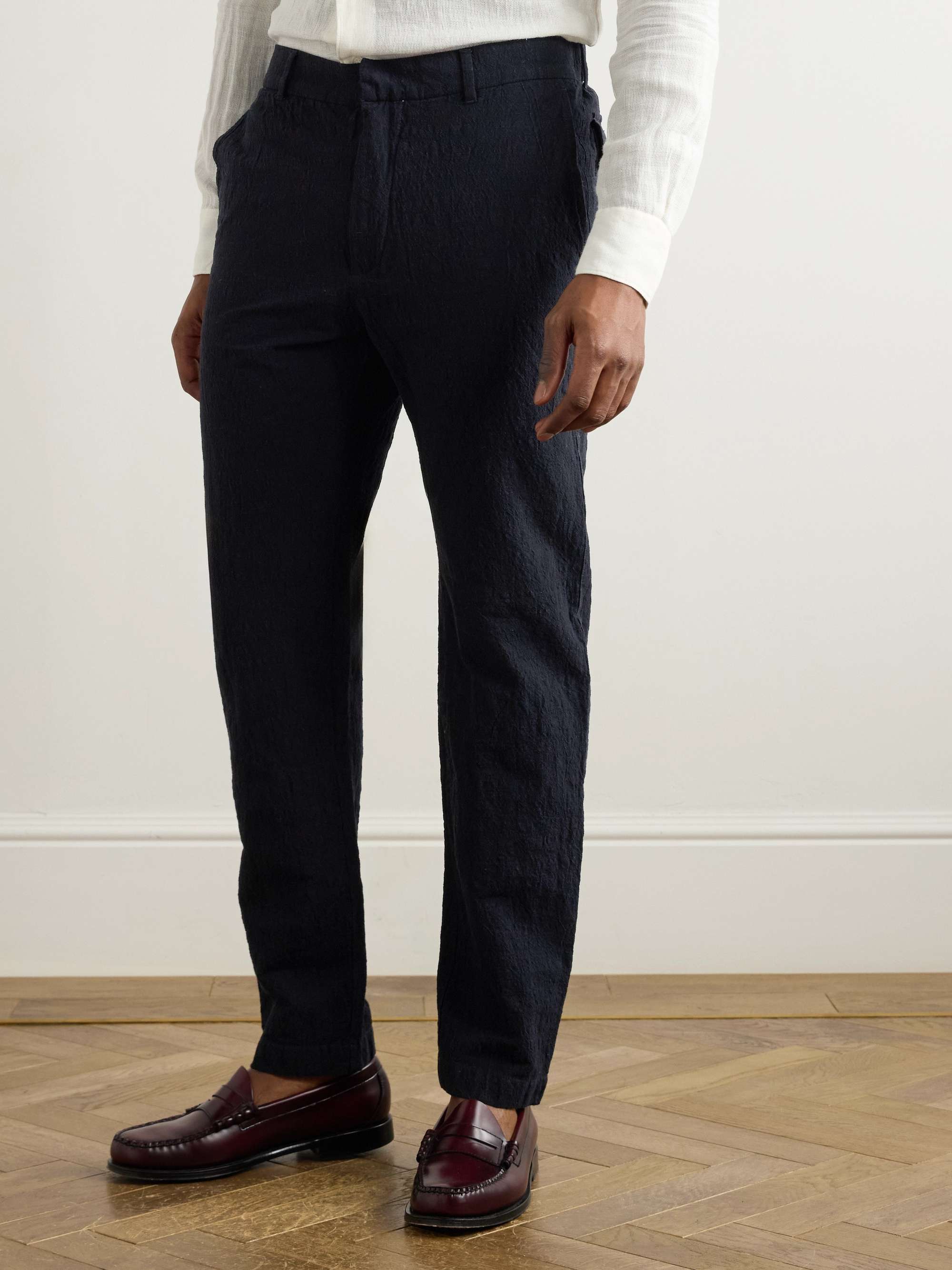 Slim-Fit Straight-Leg Cotton-Blend Suit Trousers view
