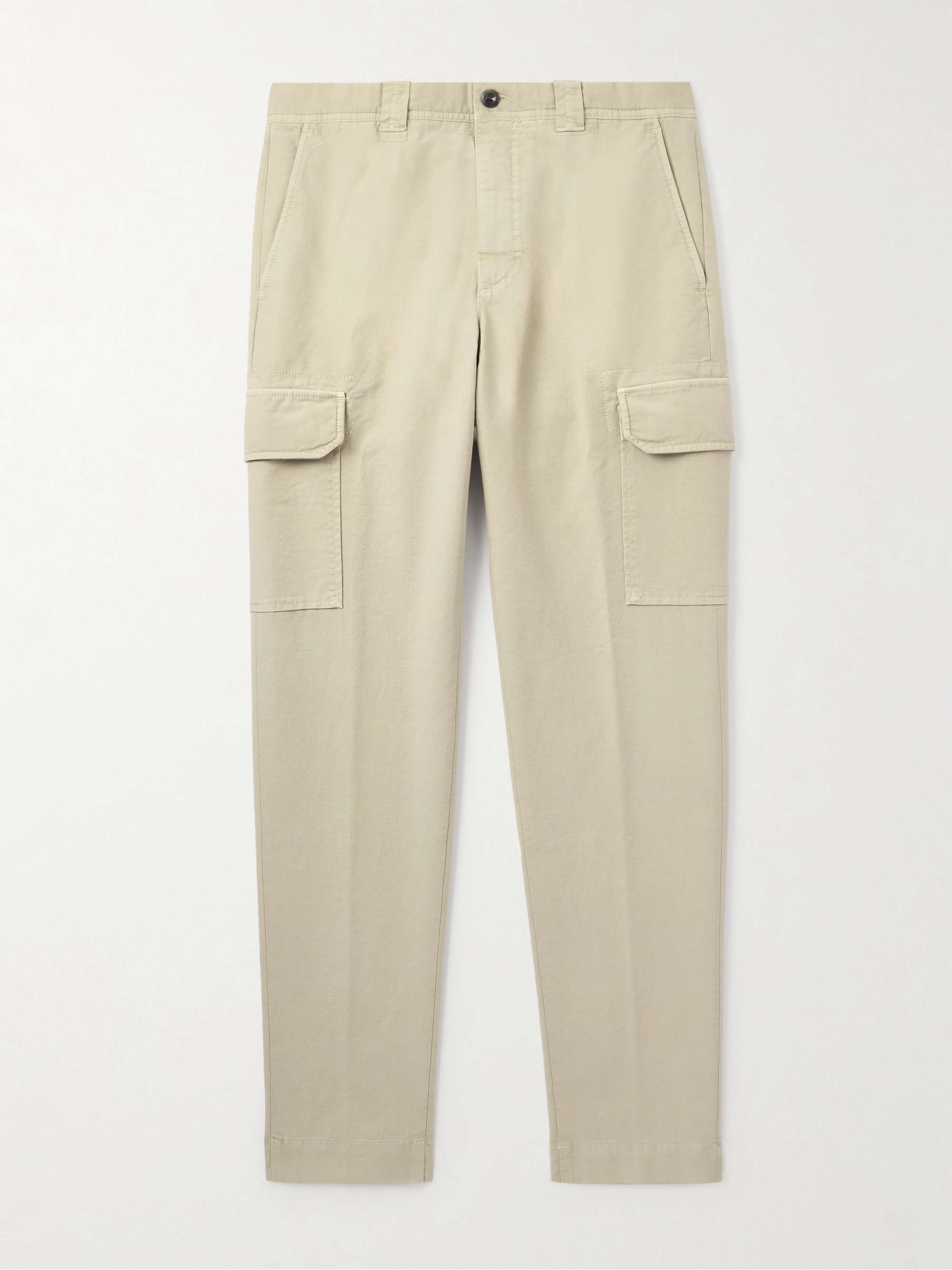 Tapered Cotton-Blend Cargo Trousers hero visual