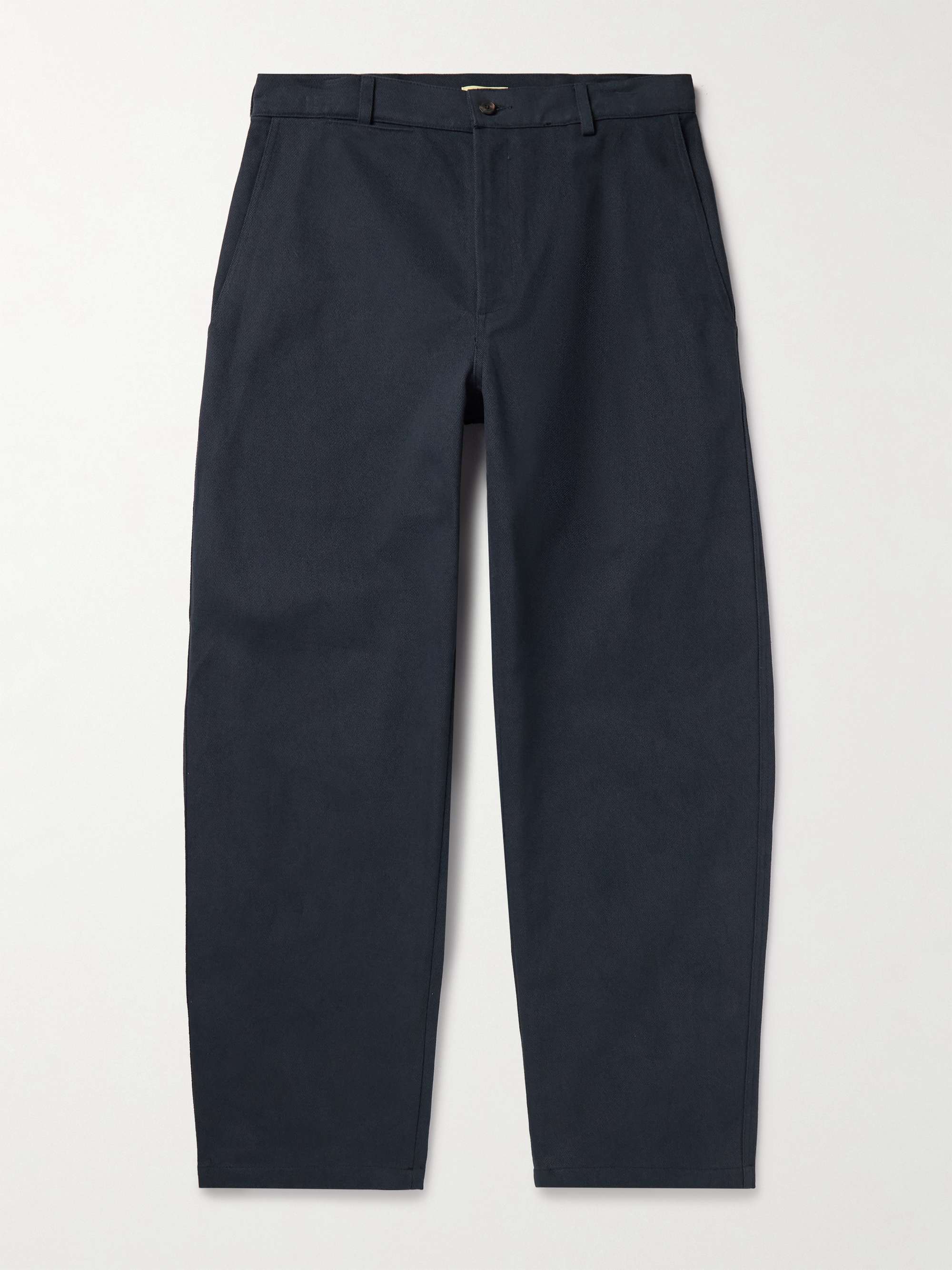 Balloon Barrel-Leg Cotton-Drill Trousers hero visual