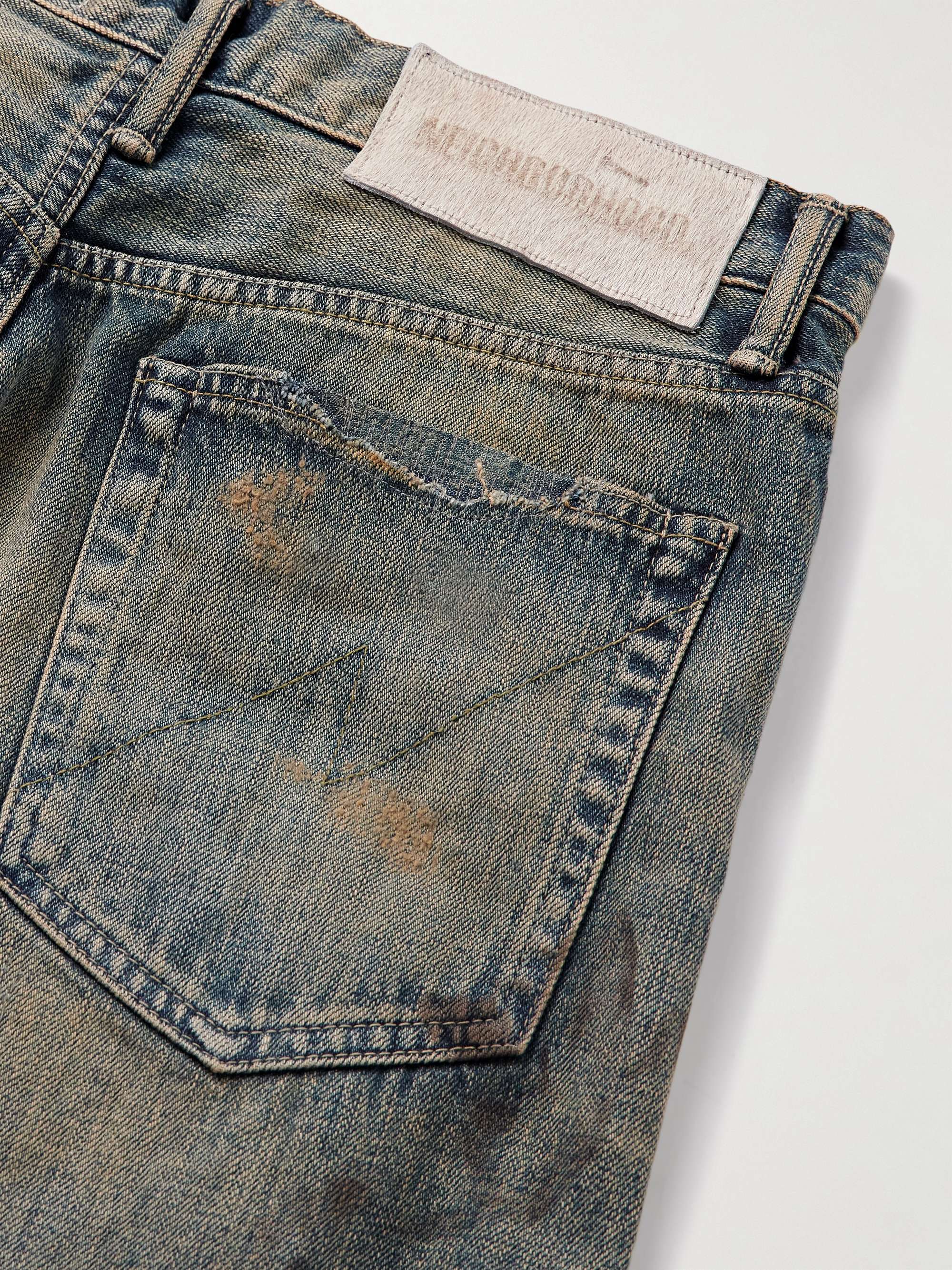 Savage Slim-Fit Straight-Leg Distressed Selvedge Jeans view