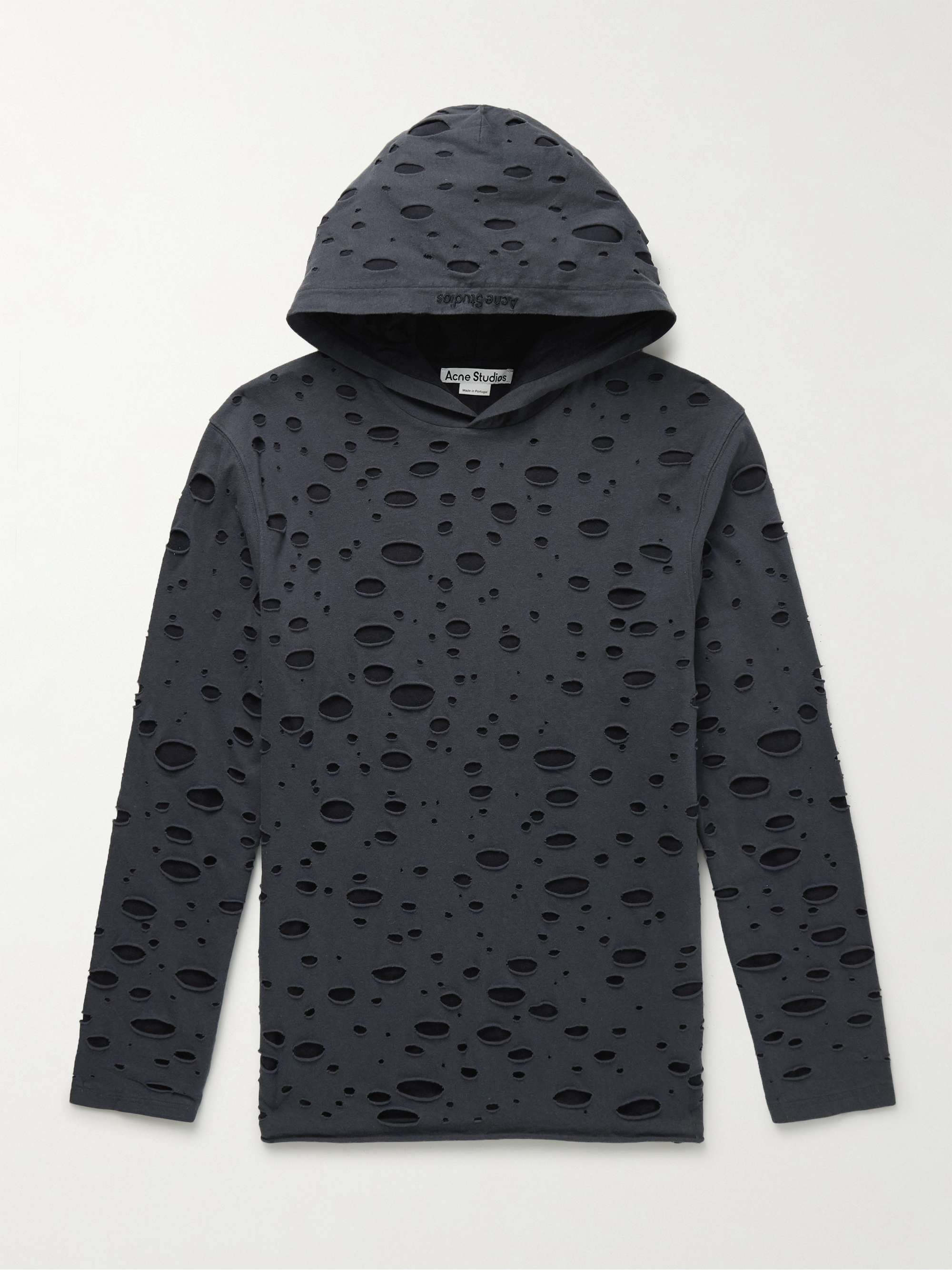 Eipe Distressed Cotton-Jersey Hoodie hero visual