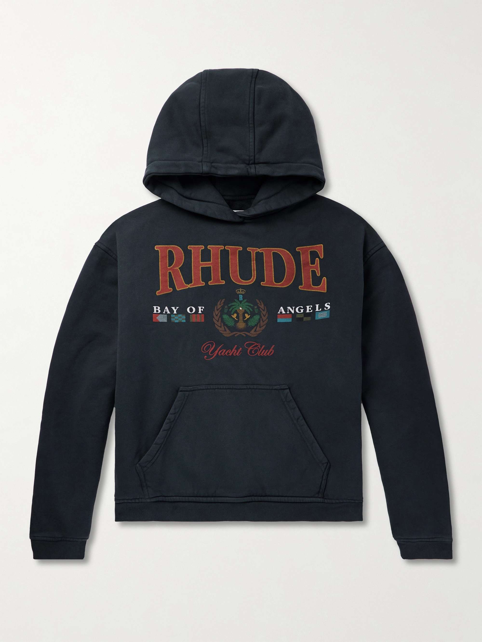 Bay of Angels Printed Cotton-Jersey Hoodie hero visual