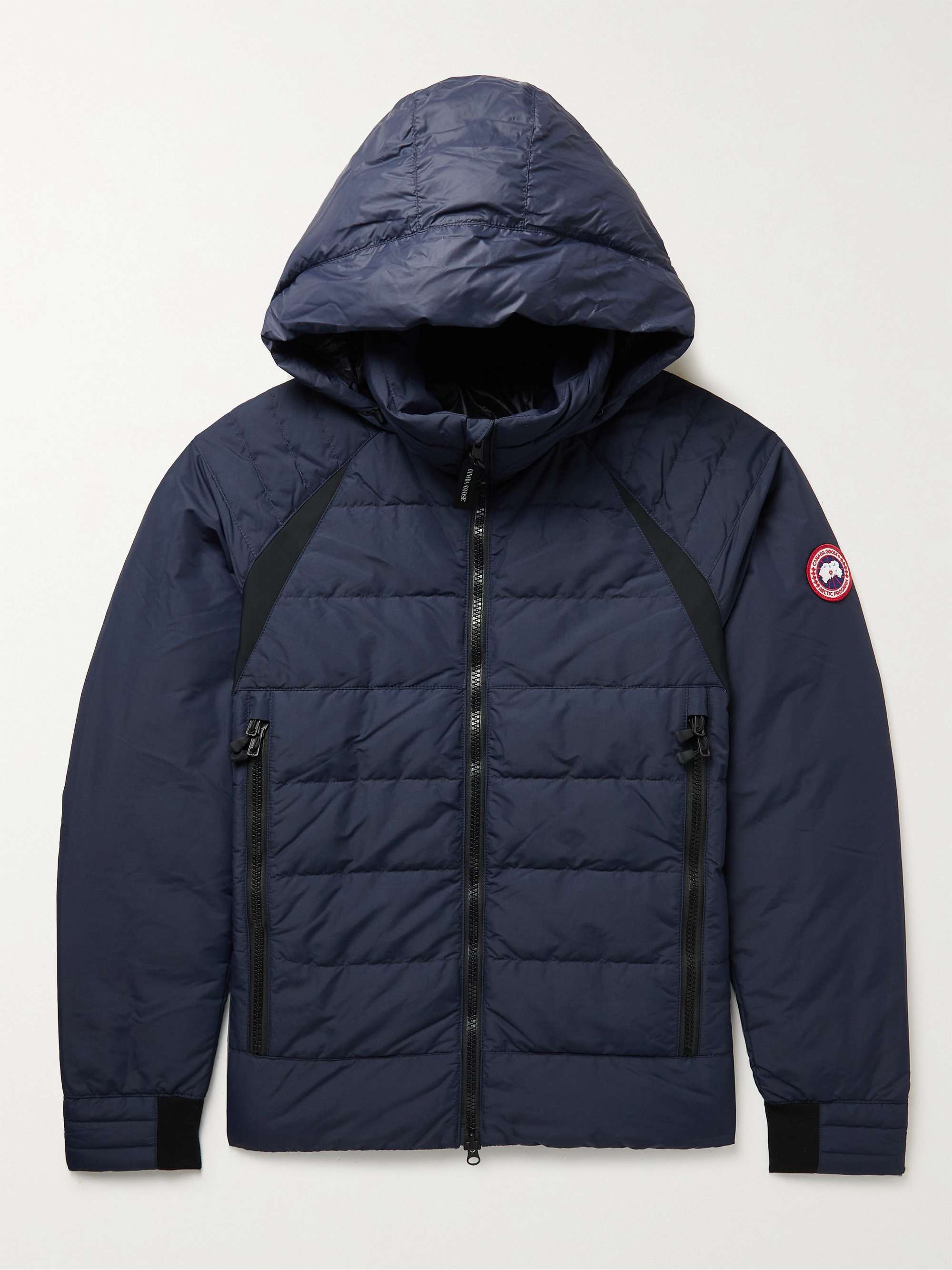 HyBridge Quilted Nylon Hooded Down Jacket hero visual