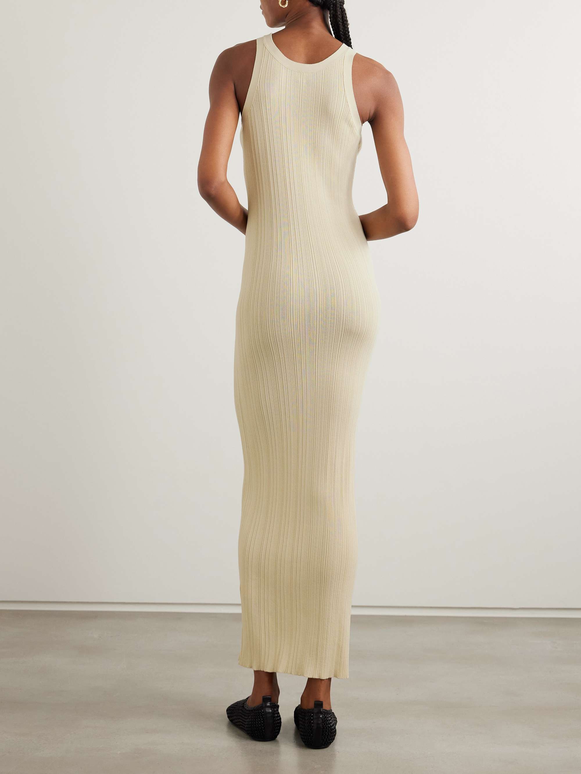 Ribbed-knit maxi dress view