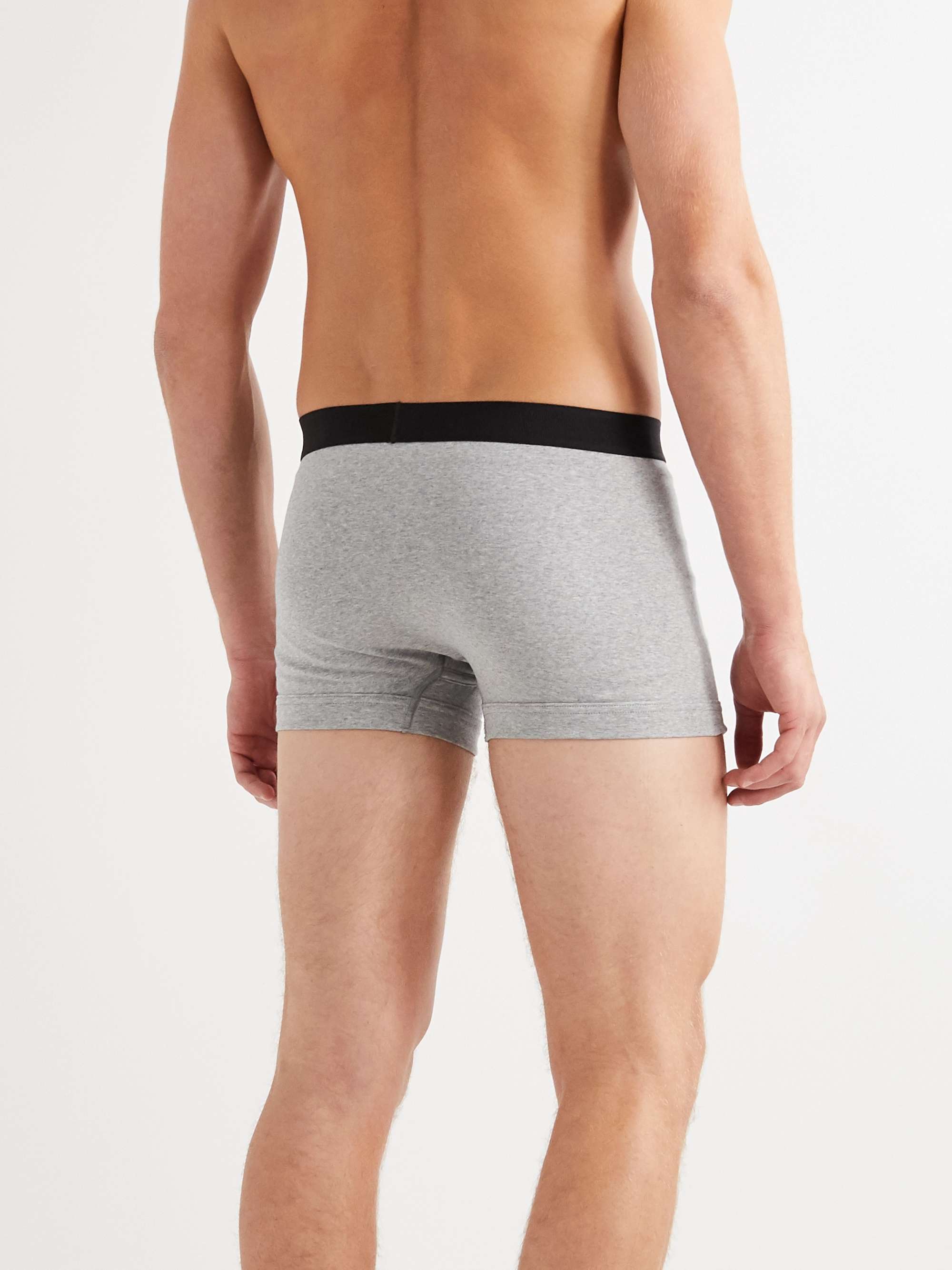 Two-Pack Mélange Stretch-Cotton Boxer Briefs view