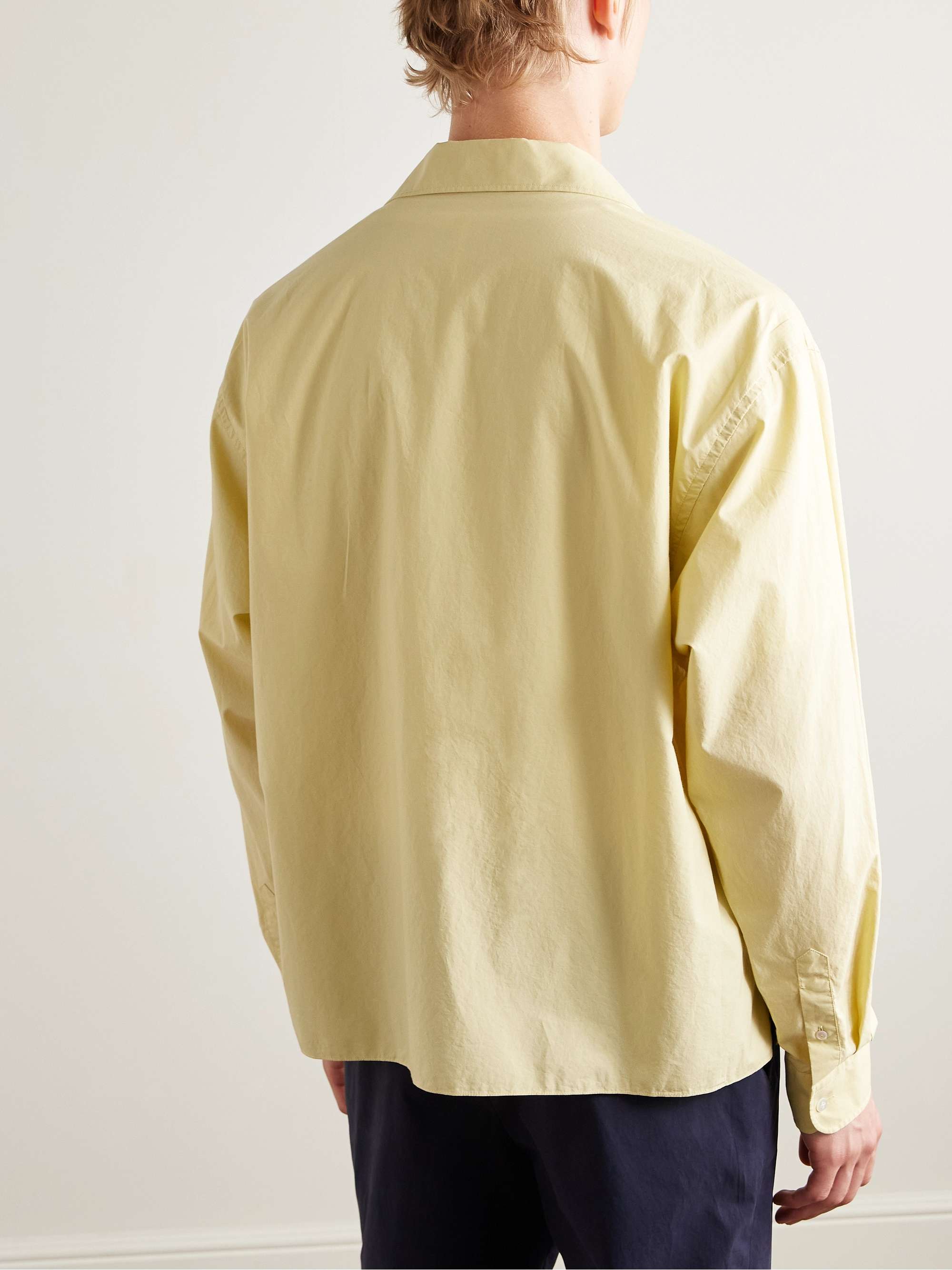 Elijas Convertible-Collar Cotton-Poplin Shirt view