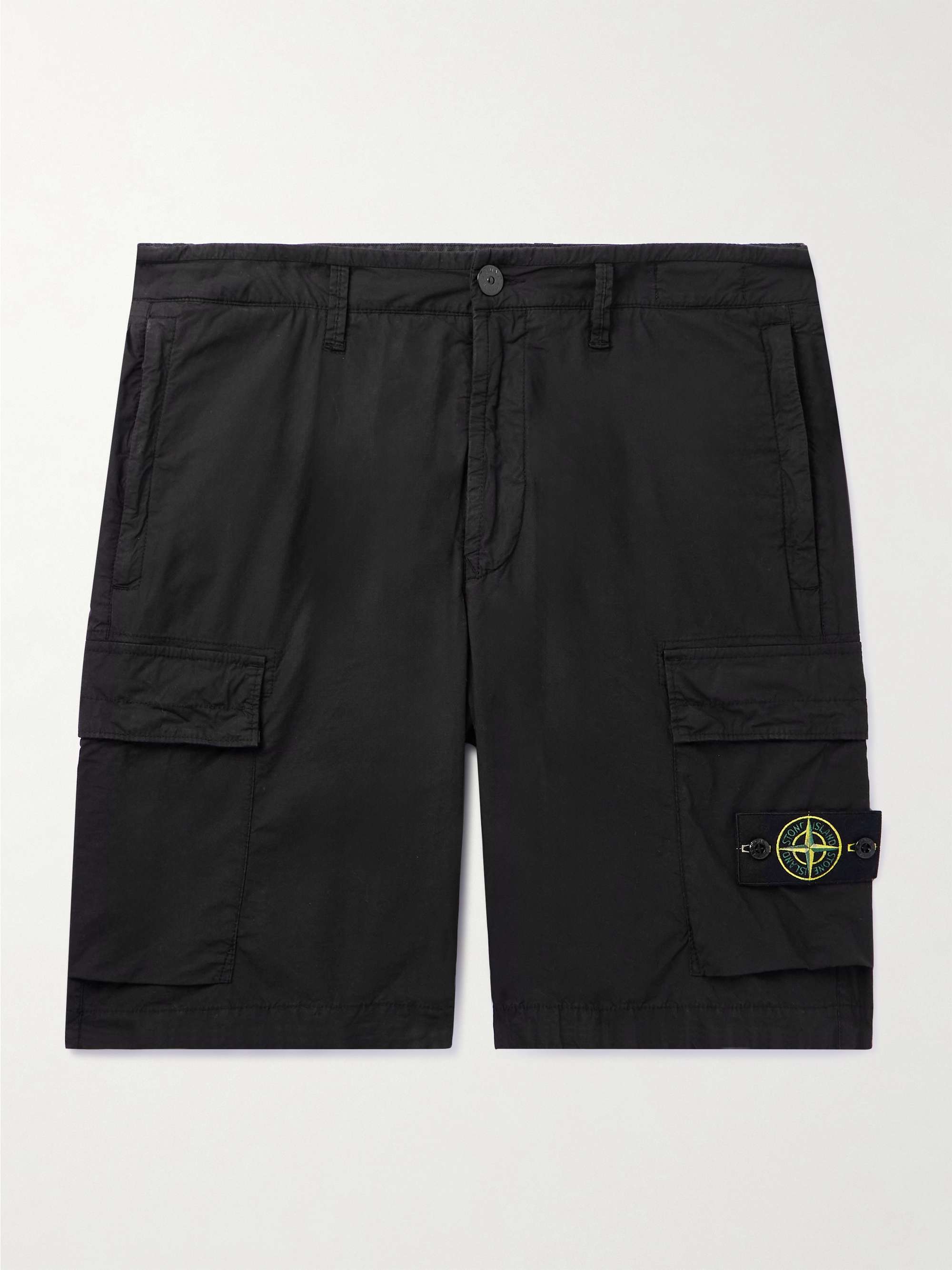 Straight-Leg Logo-Appliquéd Cotton-Blend Canvas Cargo Shorts hero visual