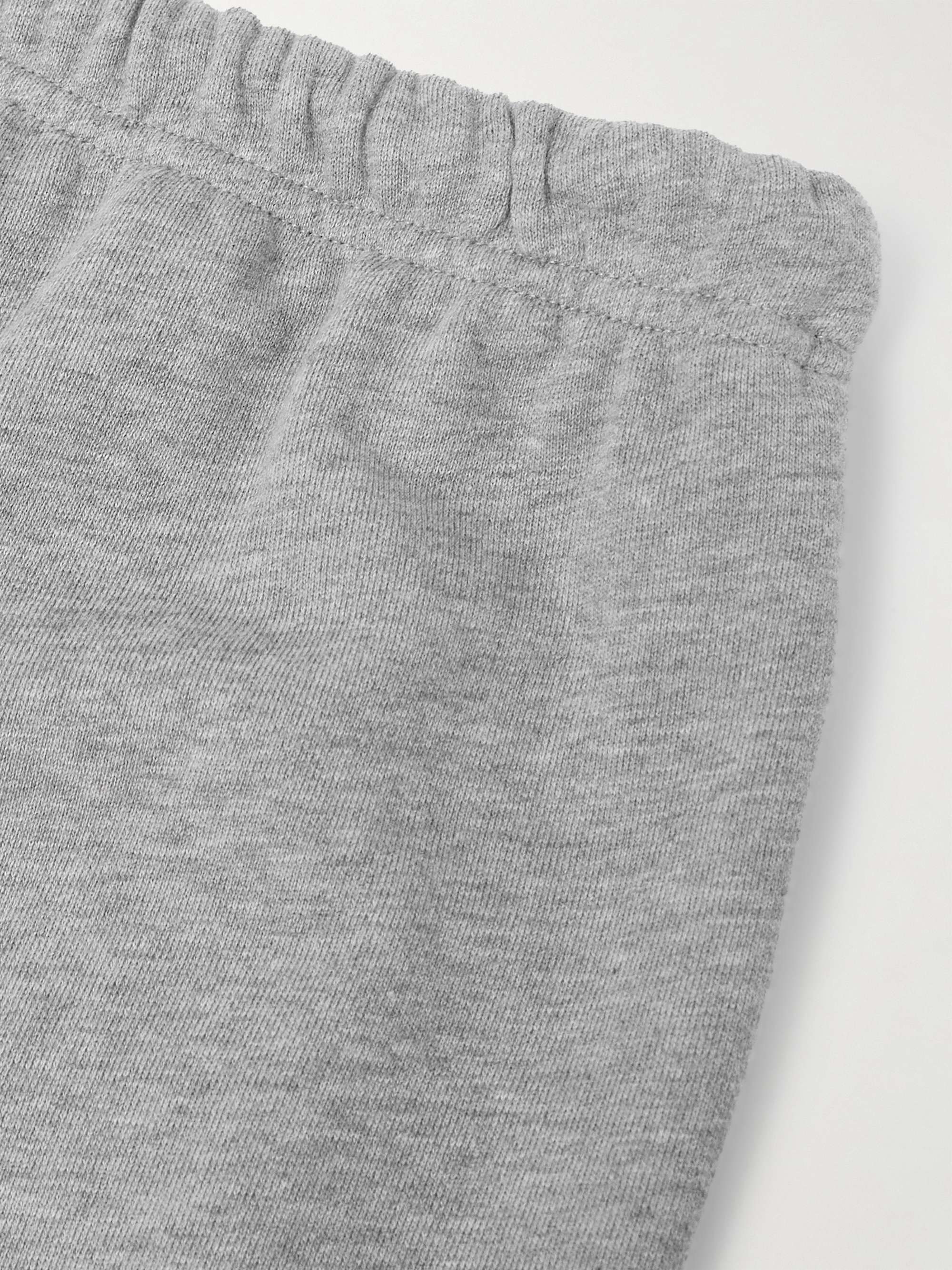 Straight-Leg Logo-Flocked Cotton-Jersey Drawstring Shorts view