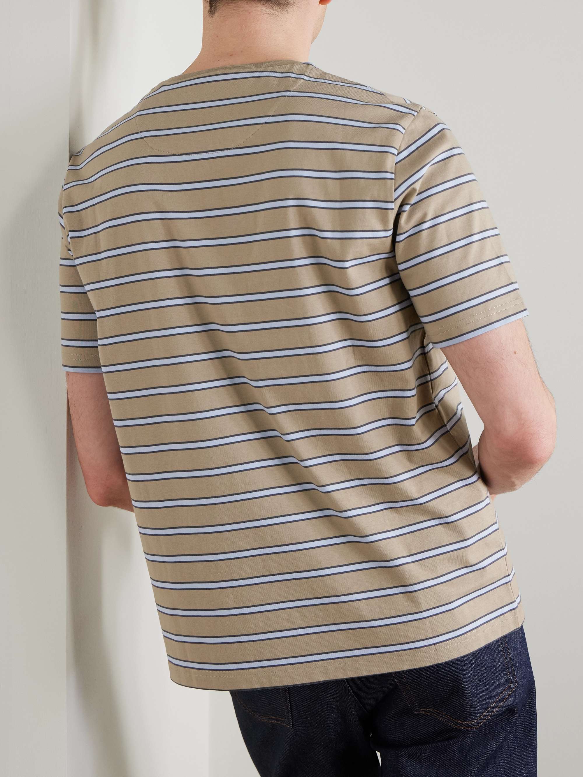 Striped Recycled and Organic Cotton-Jersey T-Shirt view
