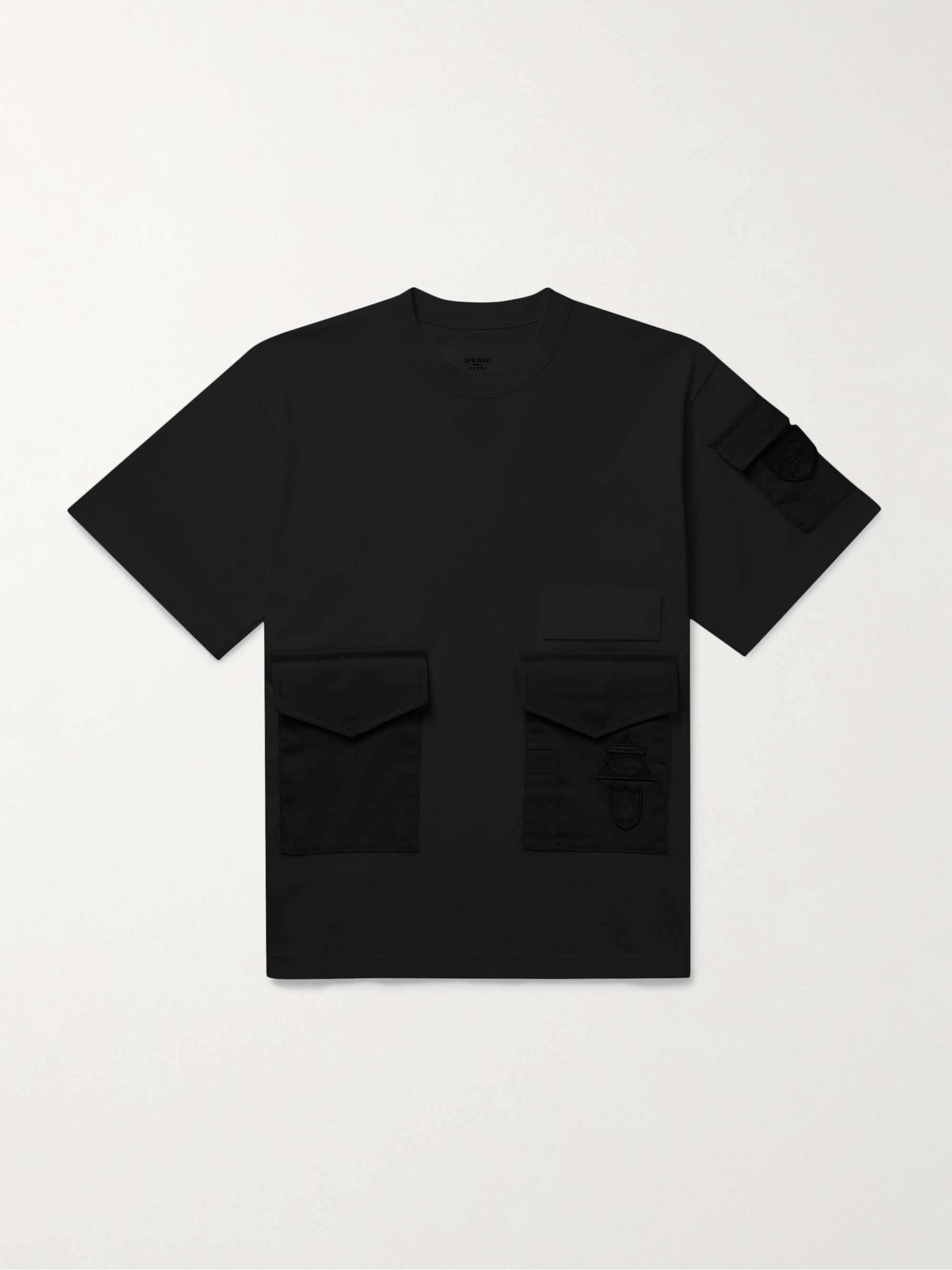 + Spiewak Appliquéd Twill-Trimmed Cotton-Jersey T-Shirt hero visual