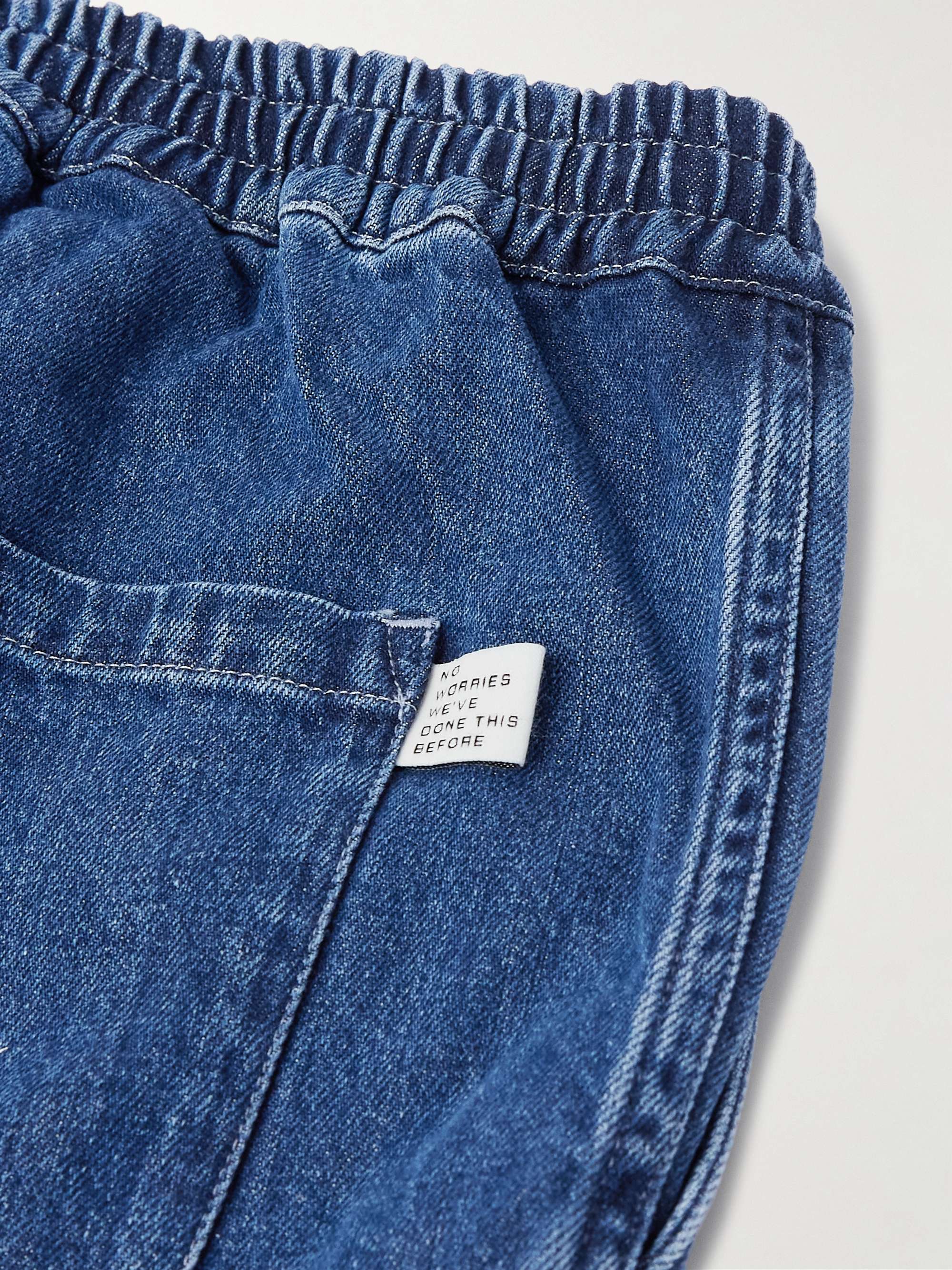 Volta Straight-Leg Denim Drawstring Shorts view