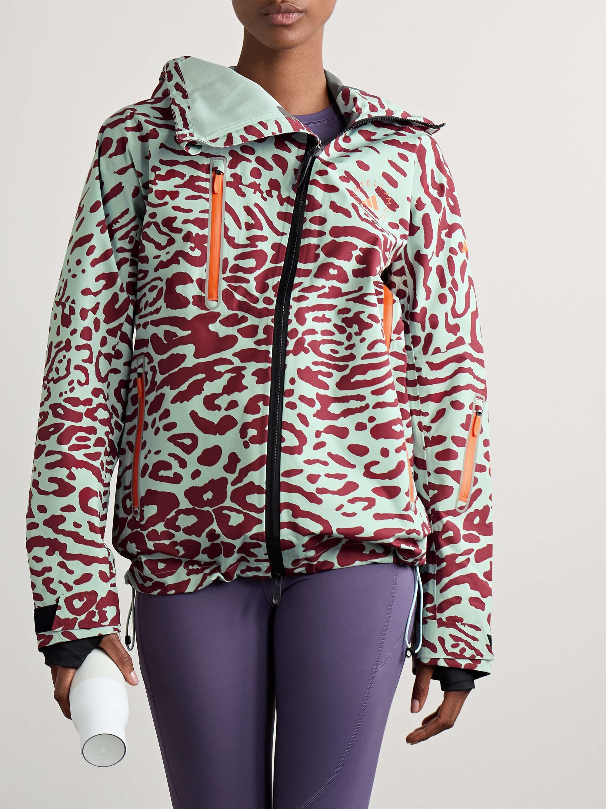 + TERREX TrueNature 2L hooded leopard-print recycled ski jacket view