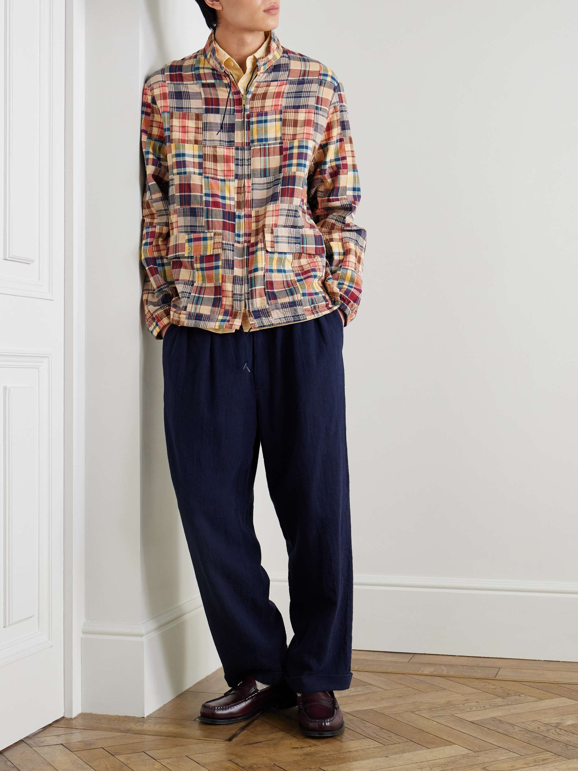 Swing Checked Patchwork Cotton-Madras Jacket view
