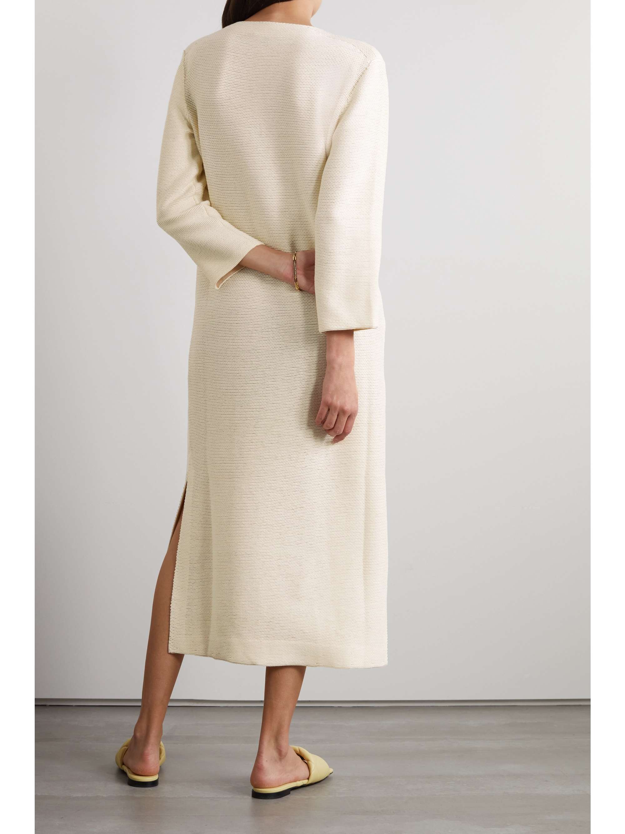 Beirut ribbed cashmere and silk-blend midi dress view
