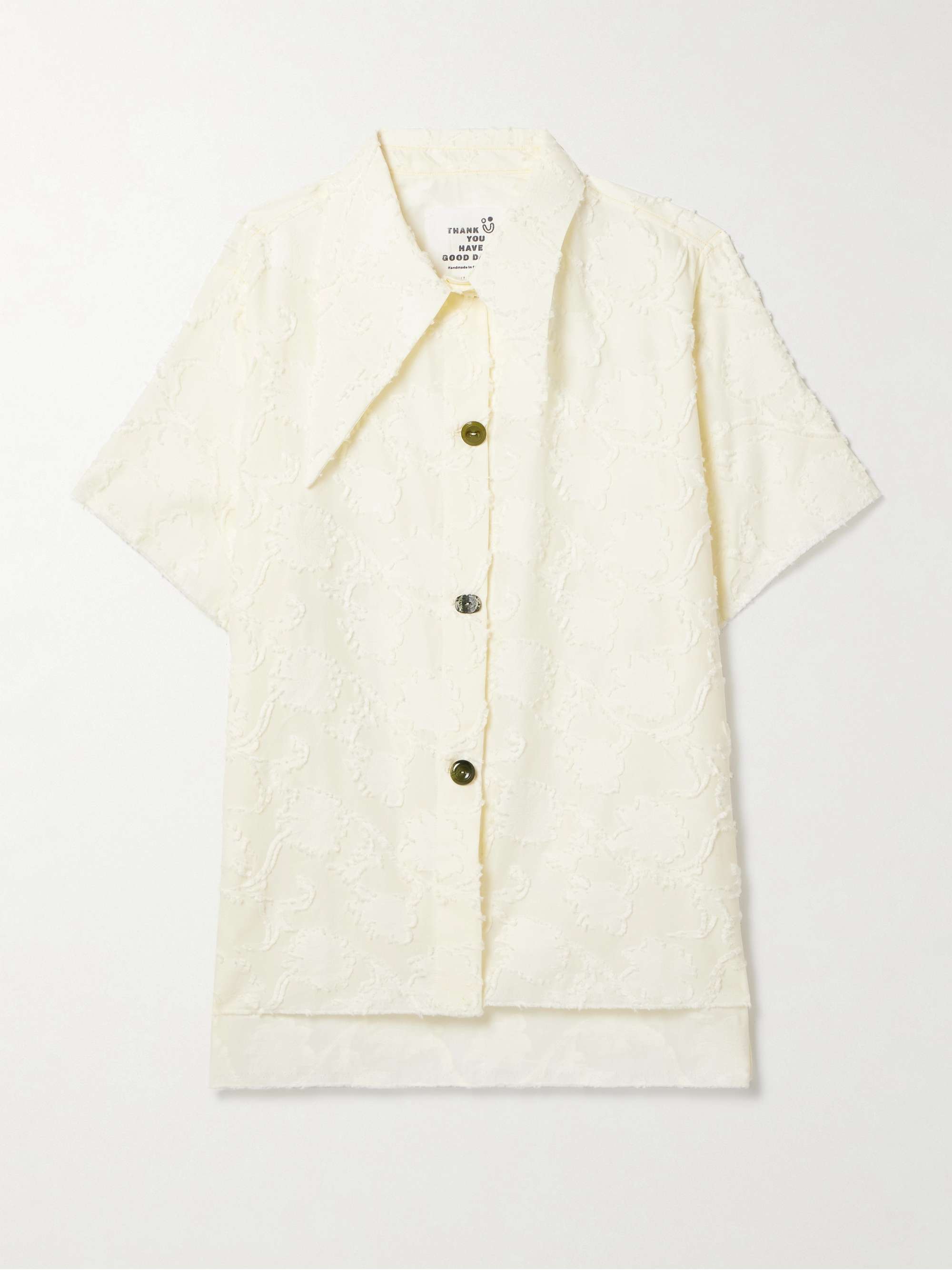 Oversized fil coupé cotton shirt hero visual