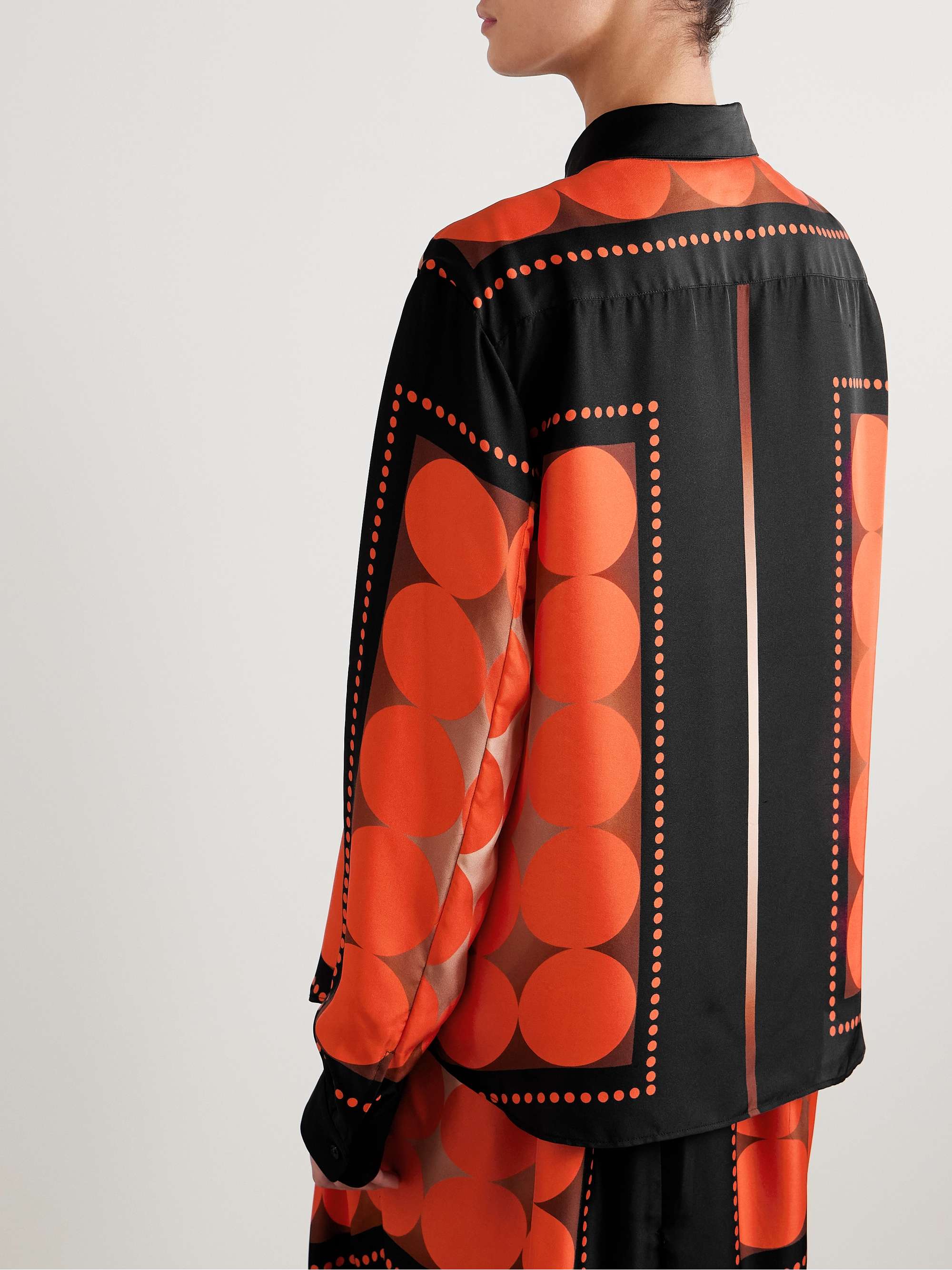 Argo oversized printed silk-twill shirt view