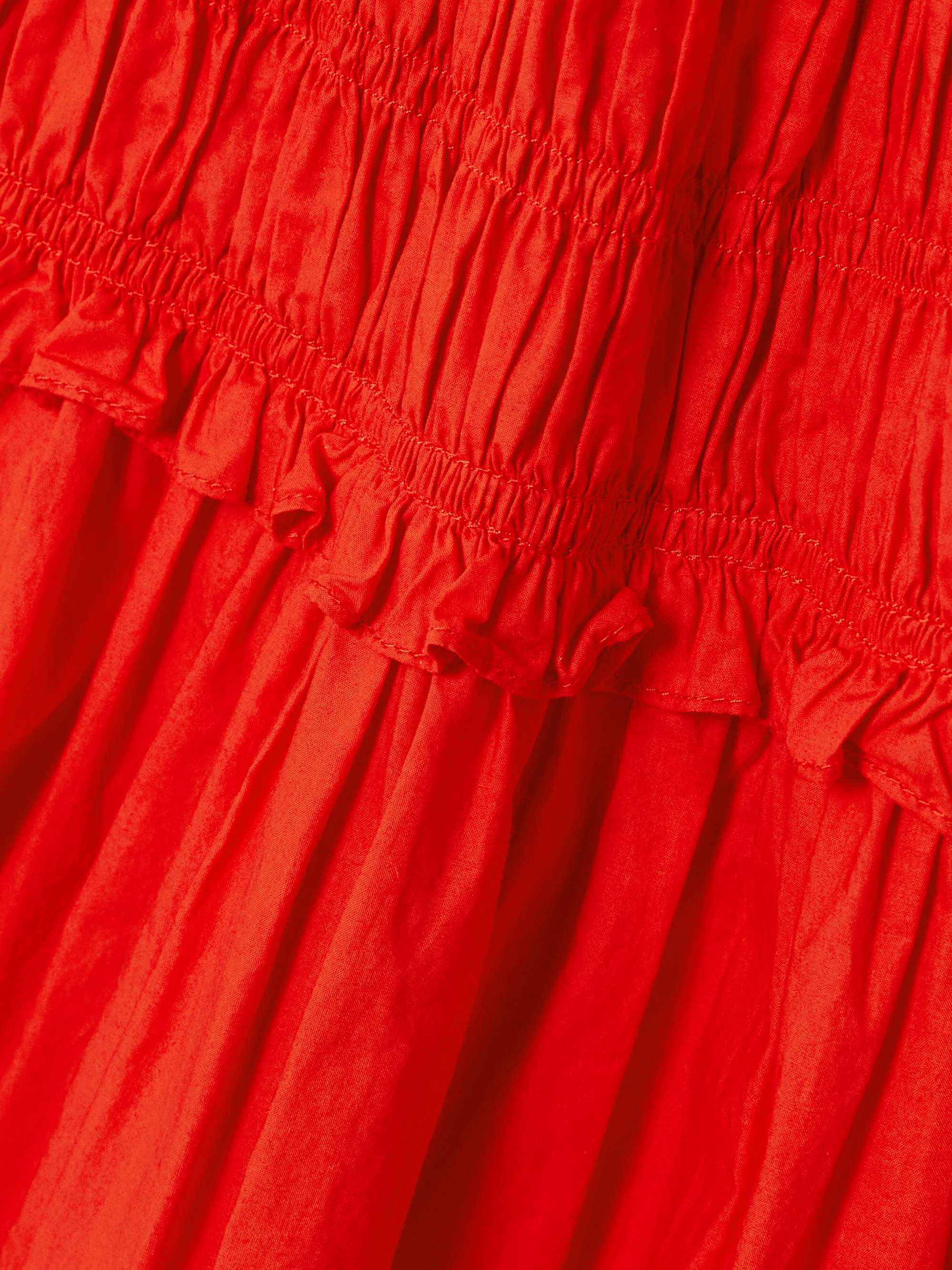 Marianne shirred cotton-poplin midi dress view