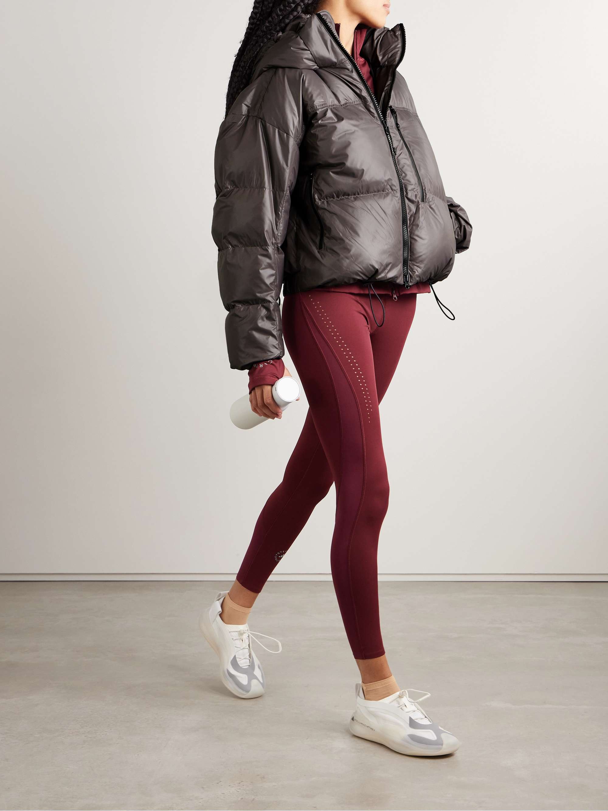 TrueNature hooded quilted padded recycled-shell jacket view