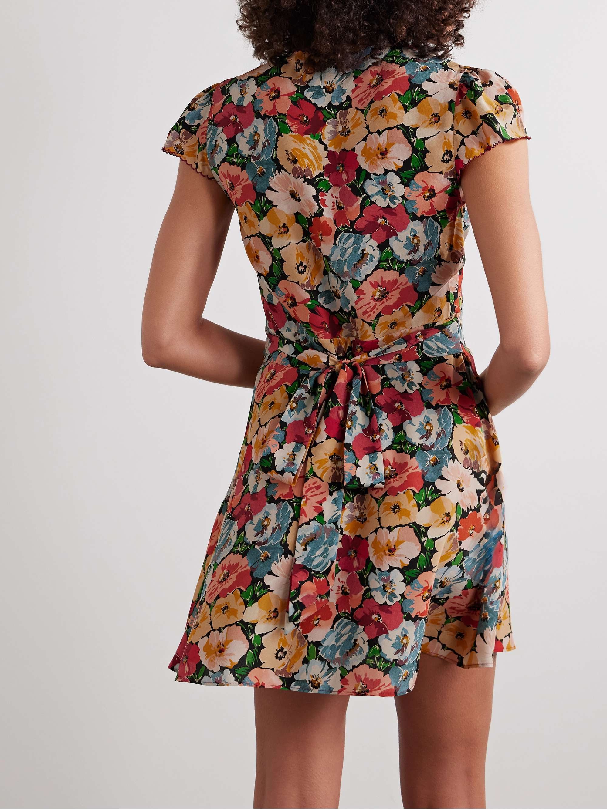 Dianne floral-print silk crepe de chine mini dress view