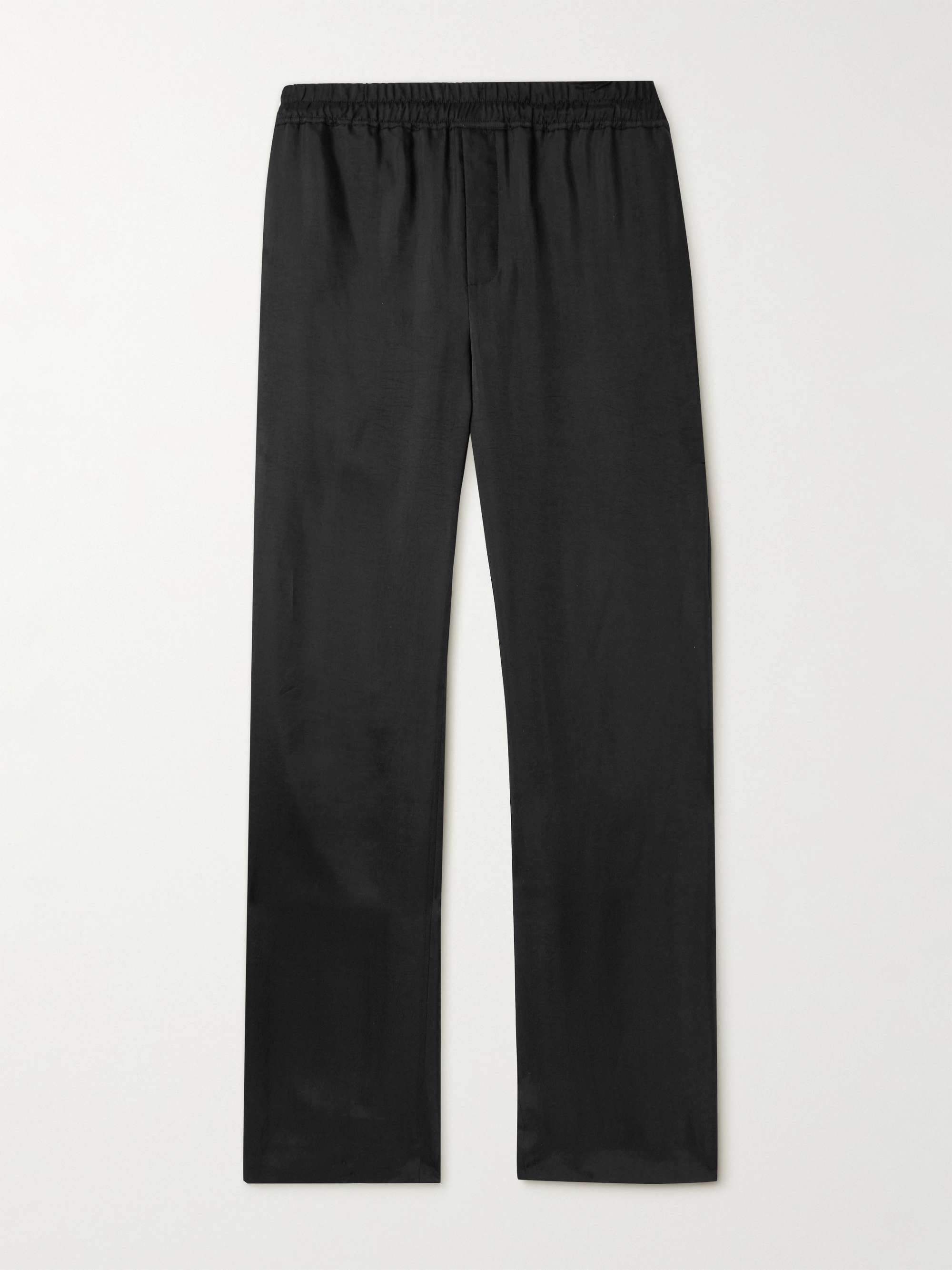 Straight-Leg Satin-Twill Trousers hero visual