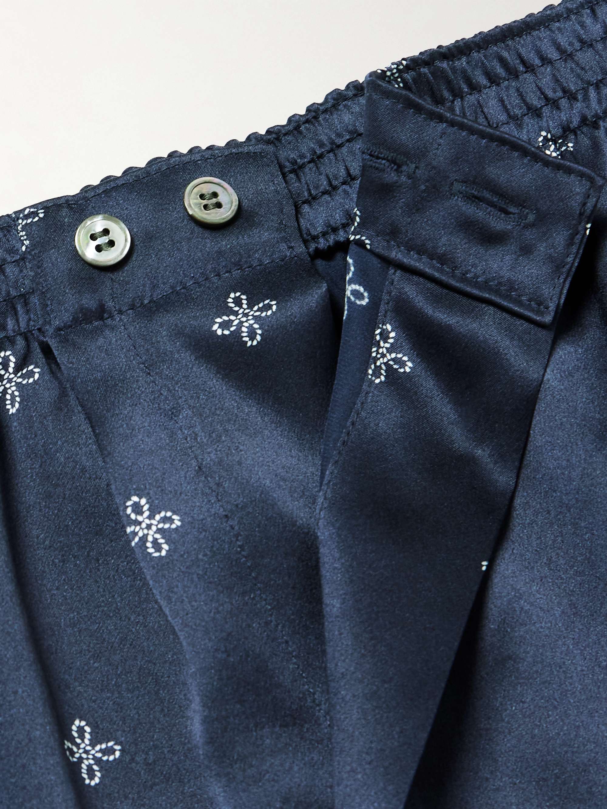Brindisi Printed Silk-Satin Boxer Shorts view