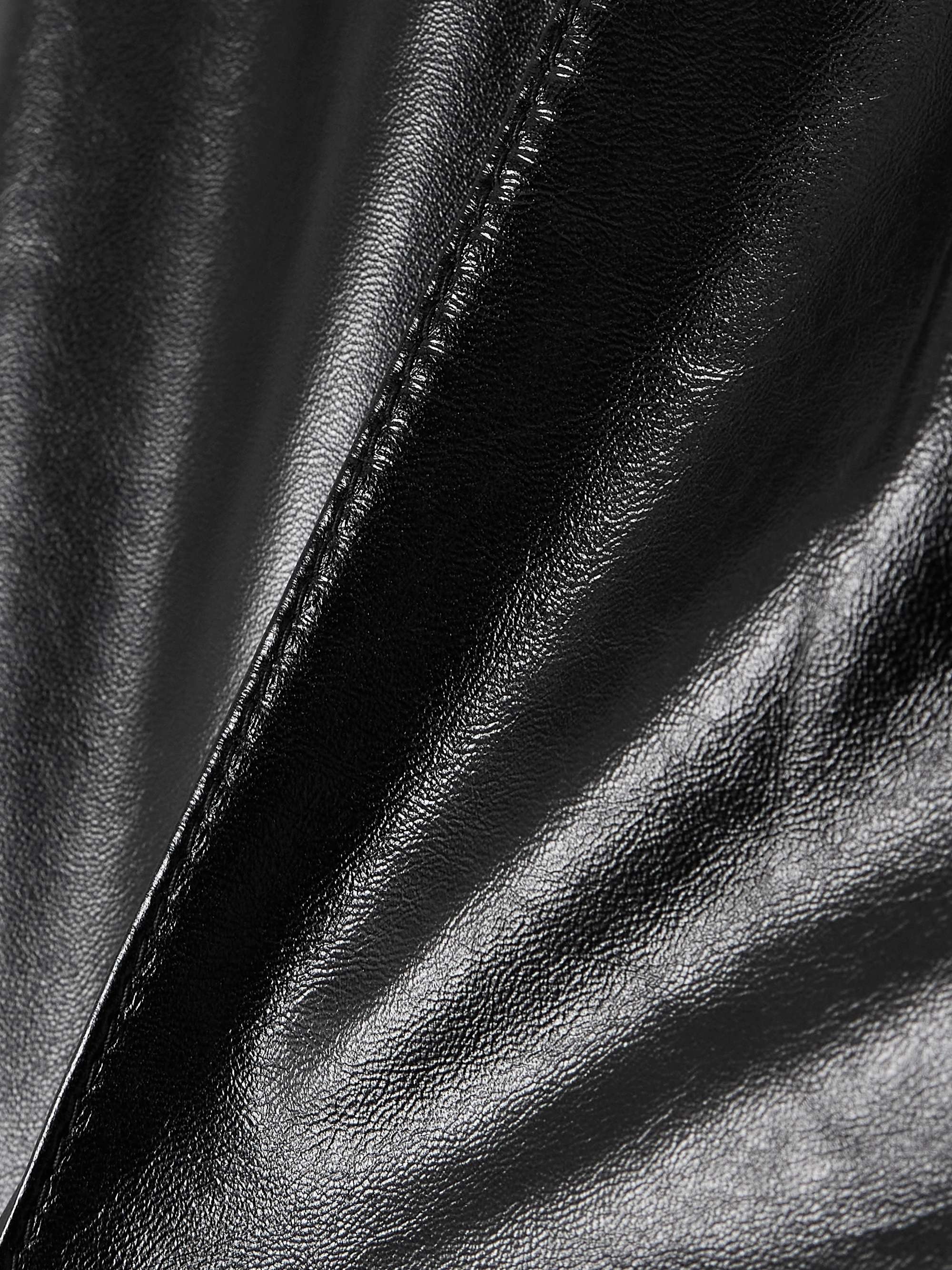 Belted leather shorts view