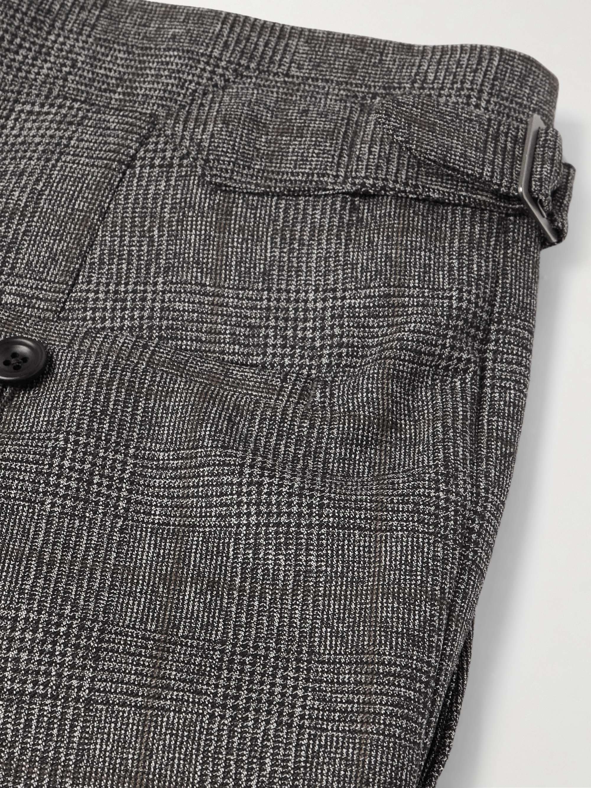 Checked Pleated Wool Trousers view