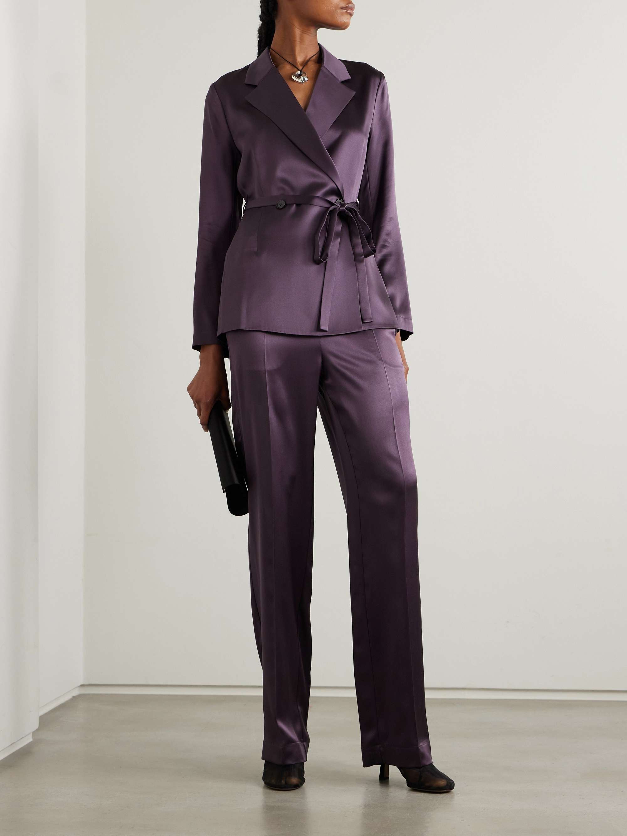Joubert silk-satin blazer view