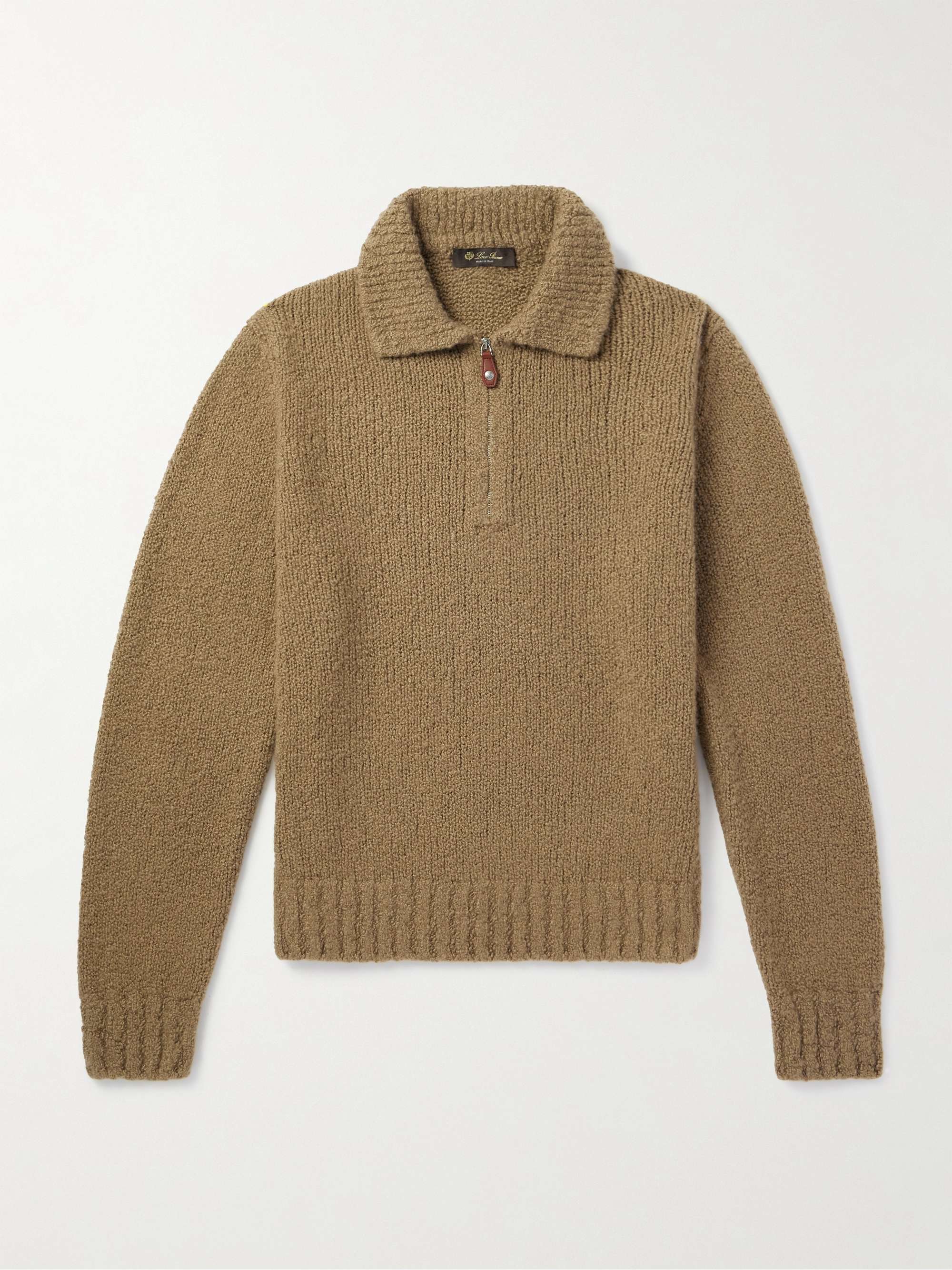 Folecchio Cashmere and Silk-Blend Half-Zip Sweater hero visual