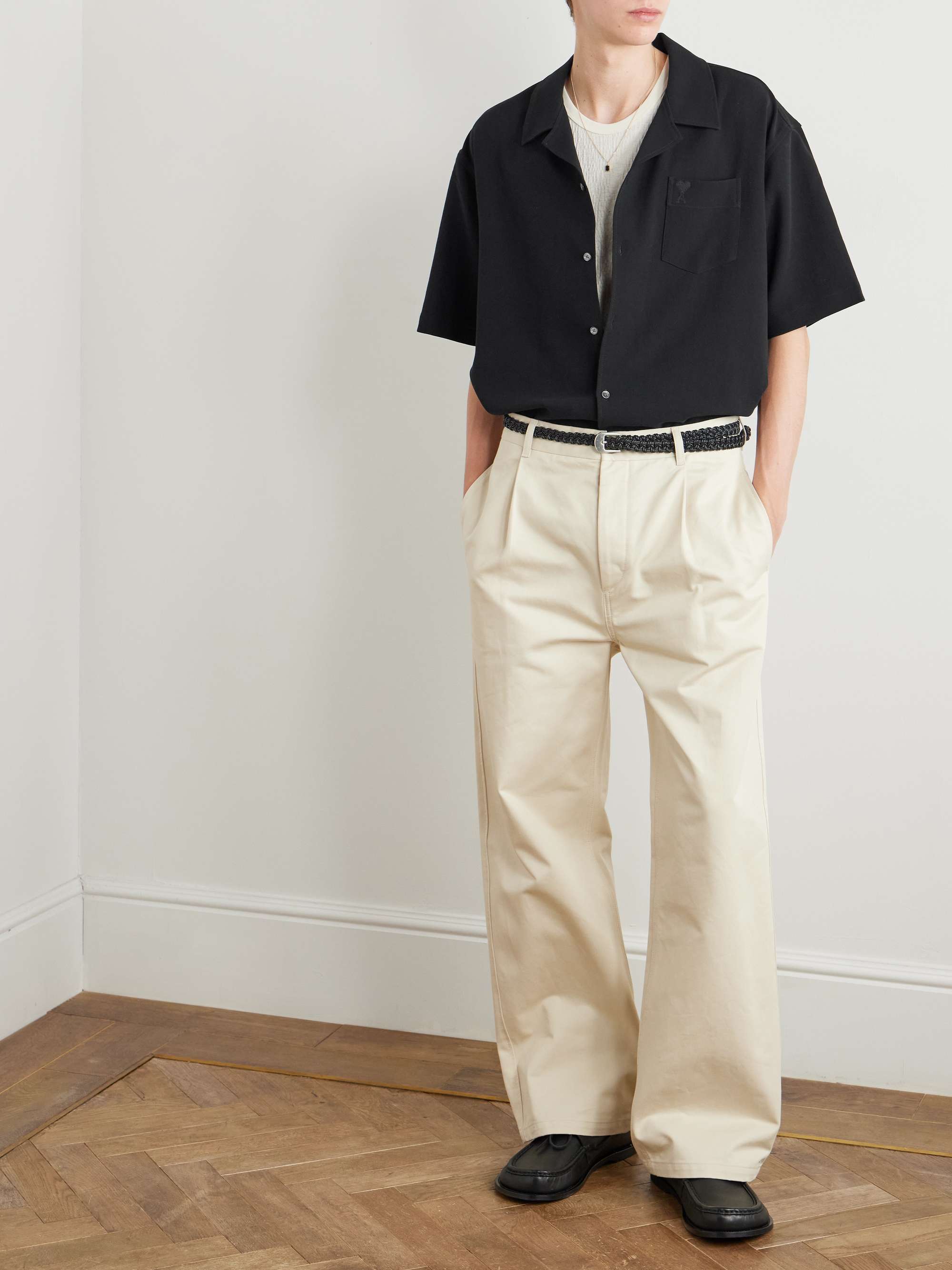 Camp-Collar Cotton-Crepe Shirt view