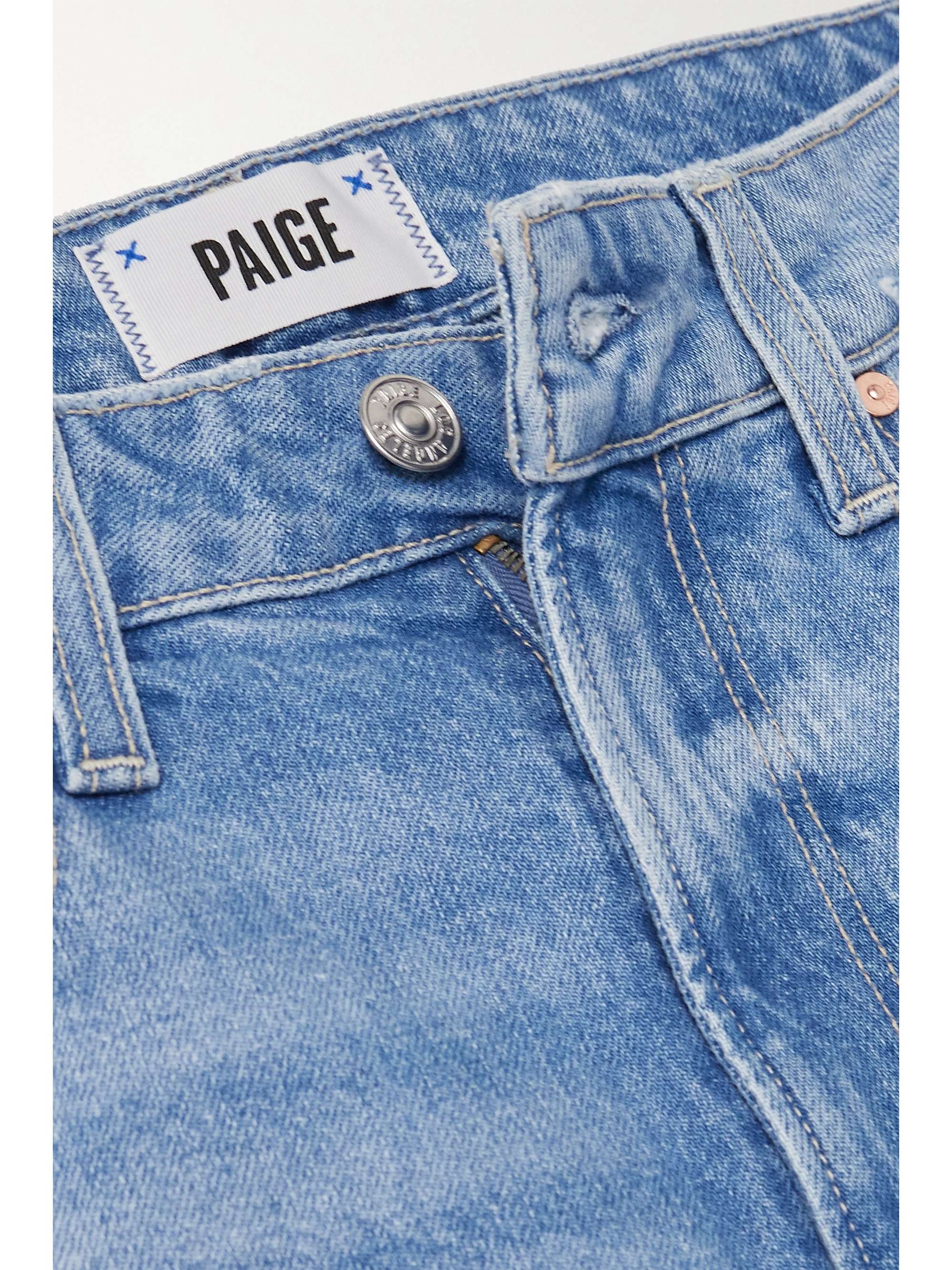 + NET SUSTAIN Noella distressed high-rise straight-leg organic jeans view