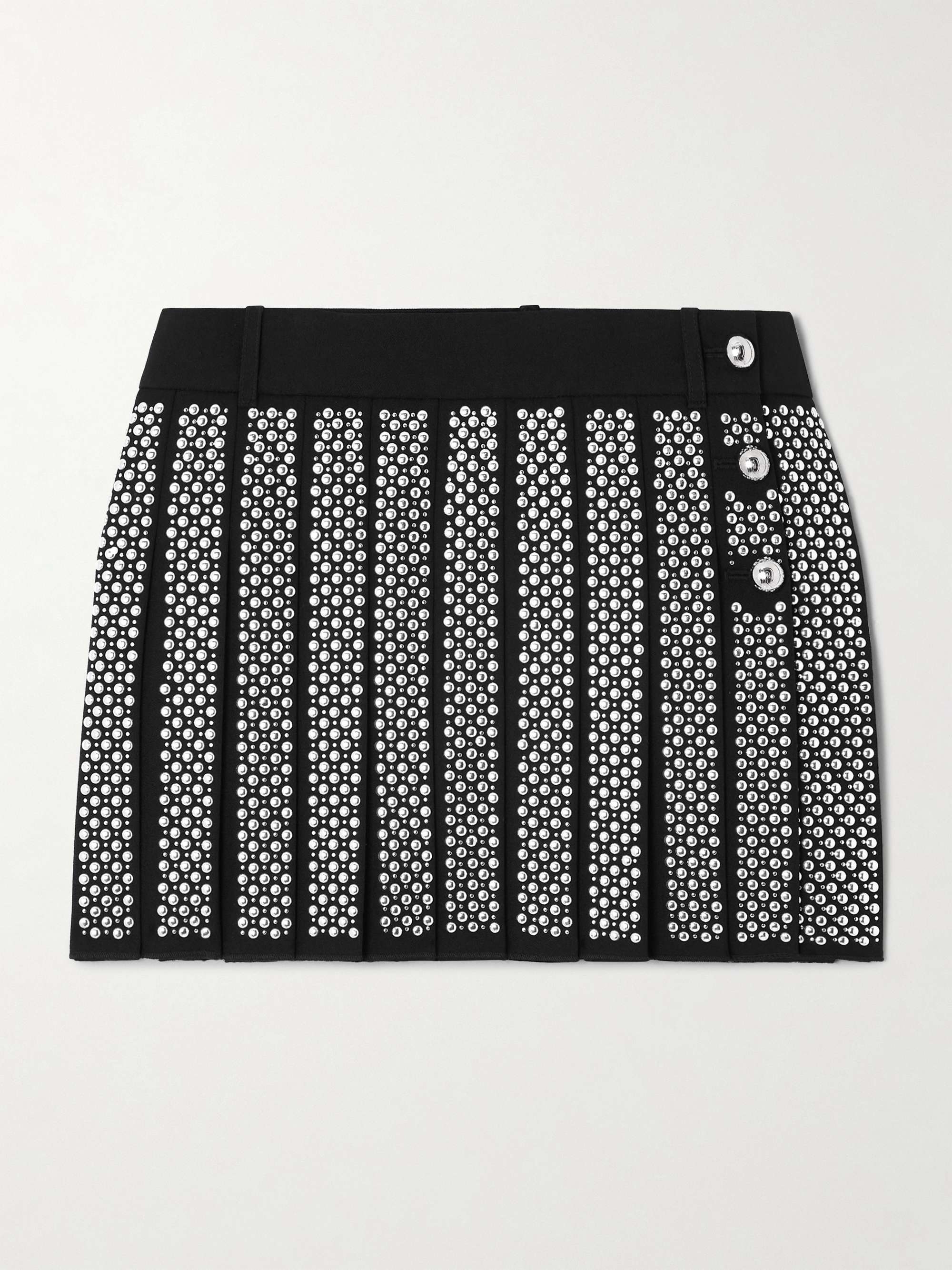 Embellished grain de poudre wool mini skirt hero visual