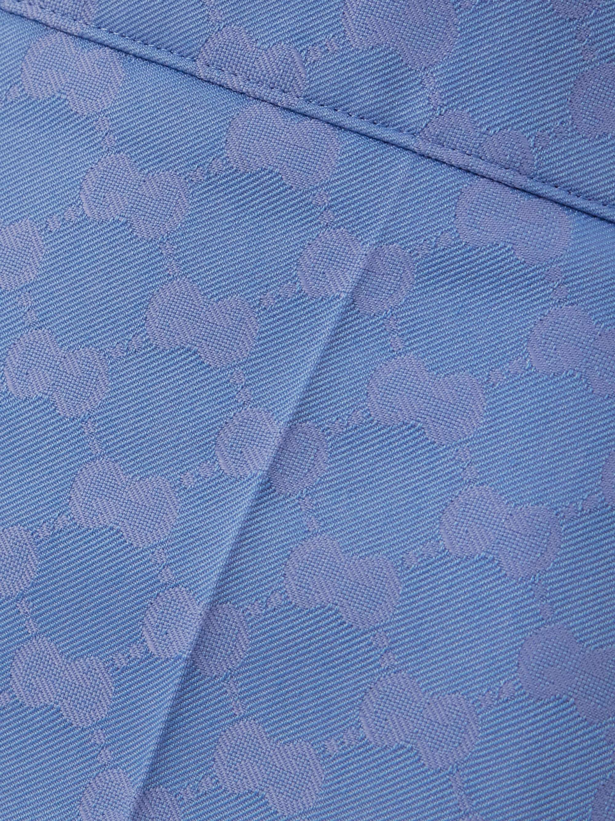 Satin-twill jacquard flared pants view