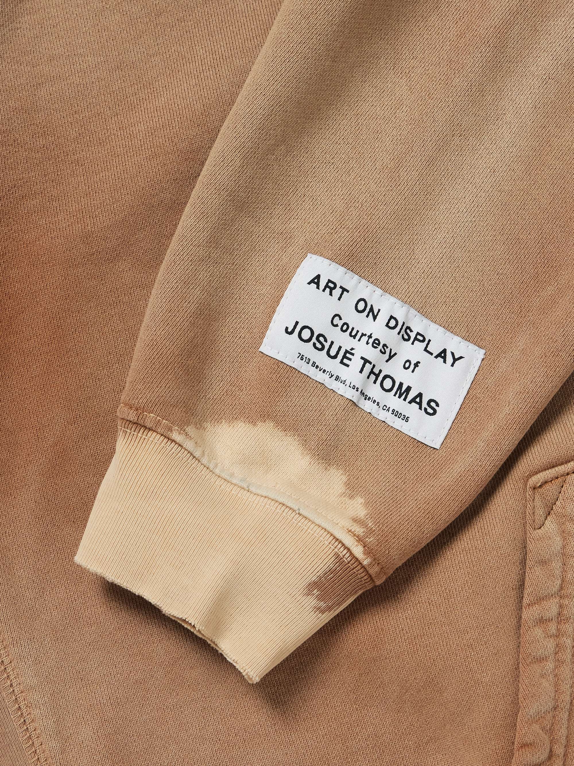 Ventura Logo-Appliquéd Distressed Cotton-Jersey Hoodie view