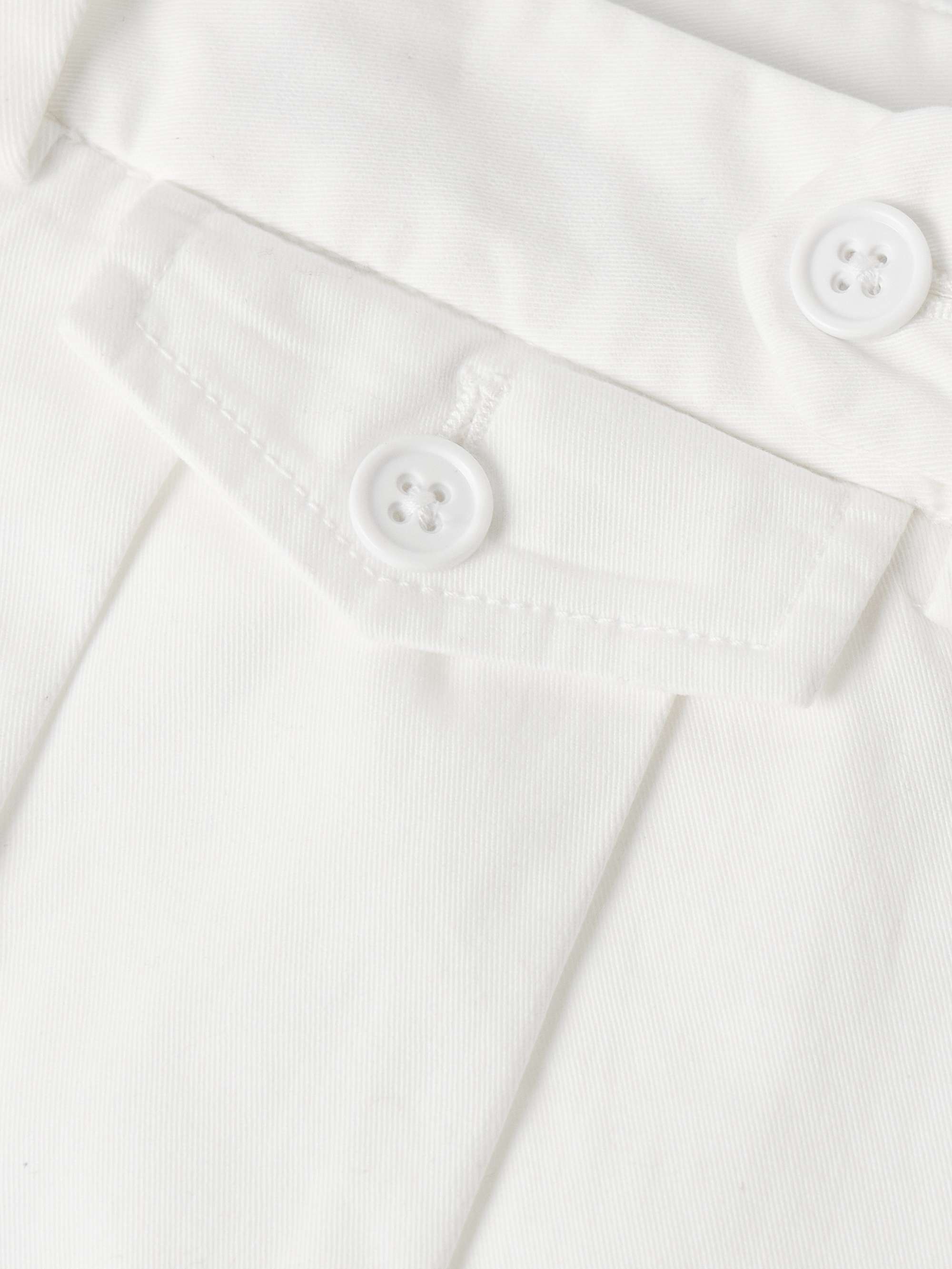 Slim-Fit Straight-Leg Garment-Dyed Stretch-Cotton Twill Shorts view