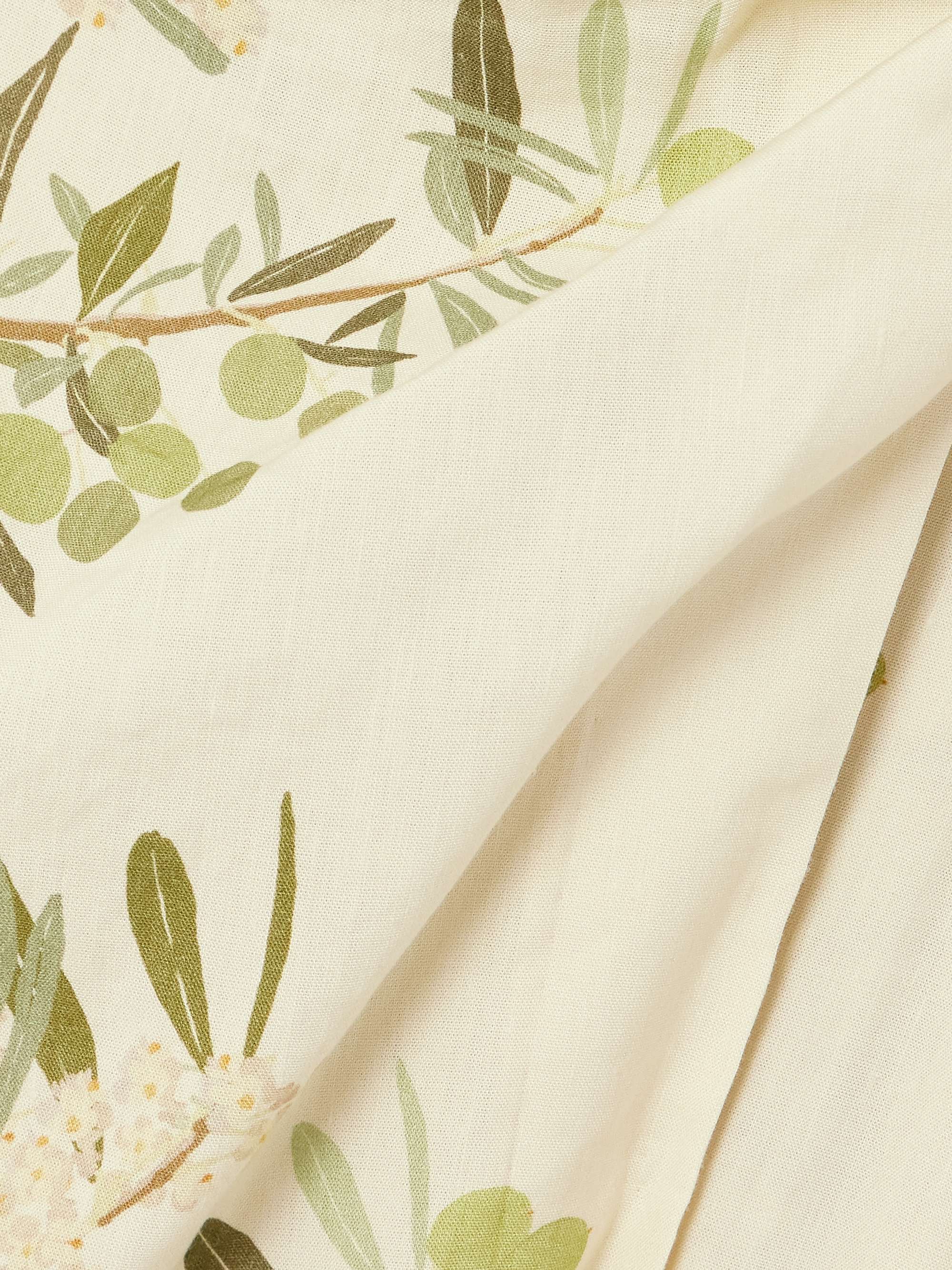 Mara printed linen-blend midi wrap dress view