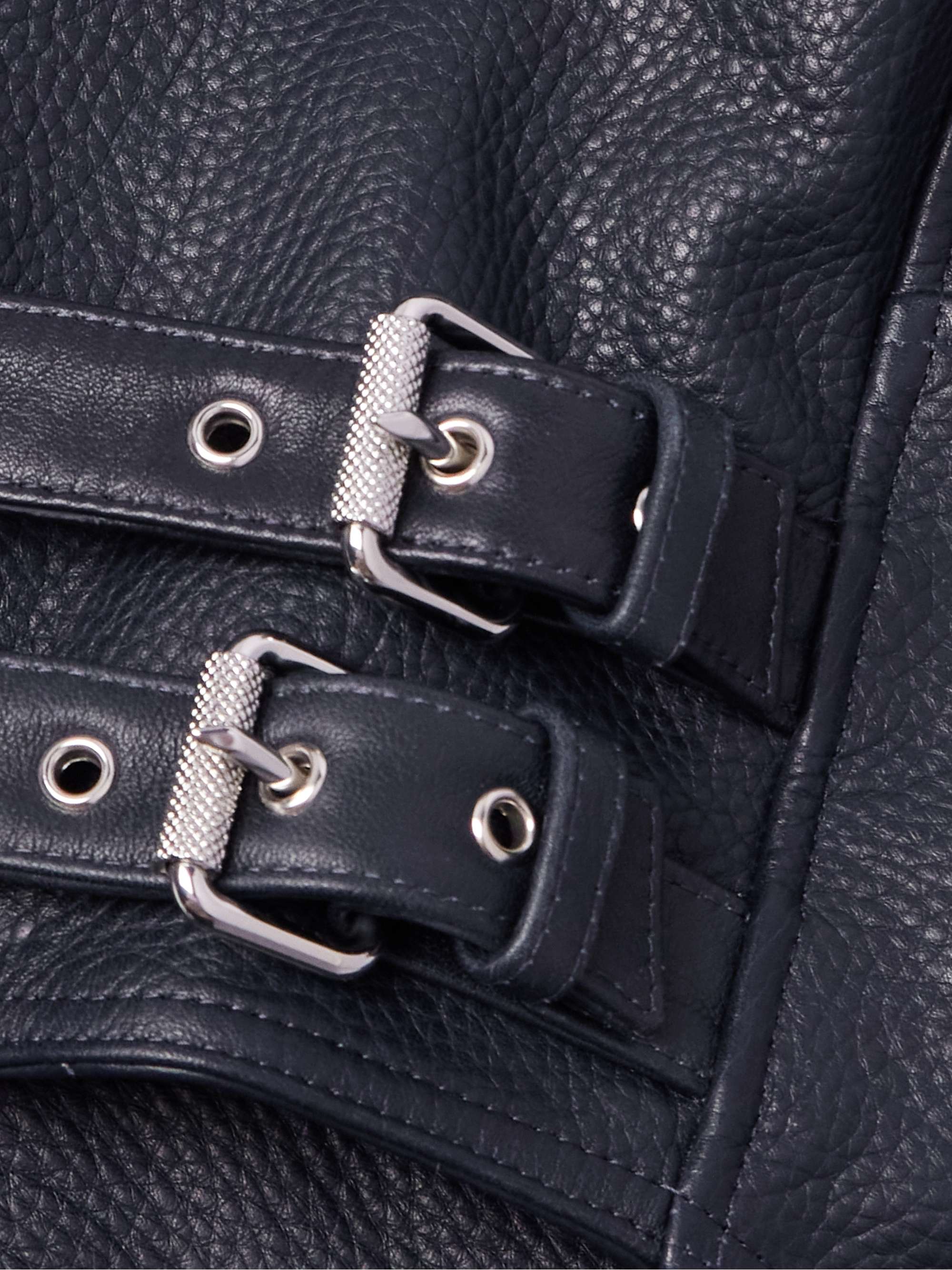 Slim-Fit Full-Grain Leather Jacket view