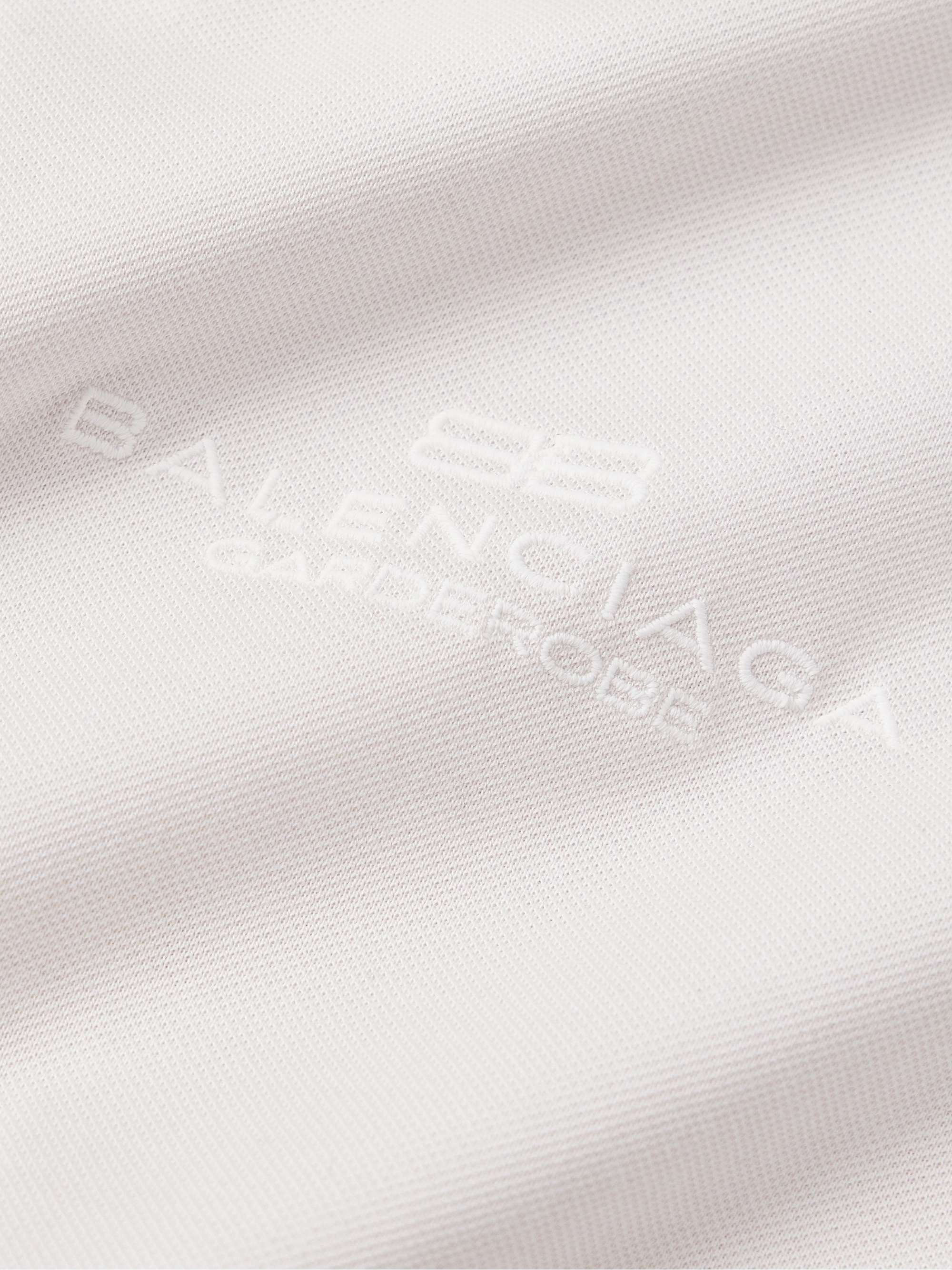 Oversized Layered Logo-Embroidered Cotton-Piqué Polo Shirt view