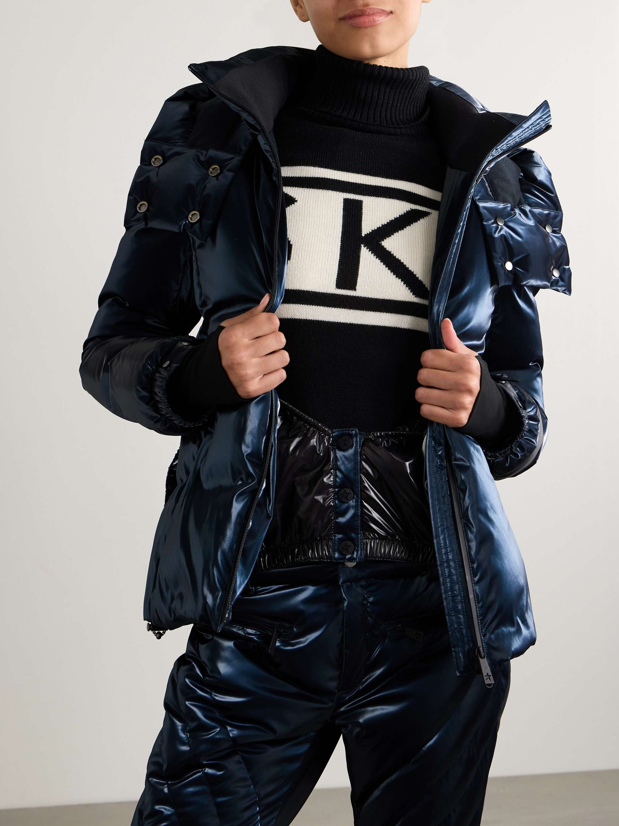 + Johnnie Walker Candice belted quilted down ski jacket view