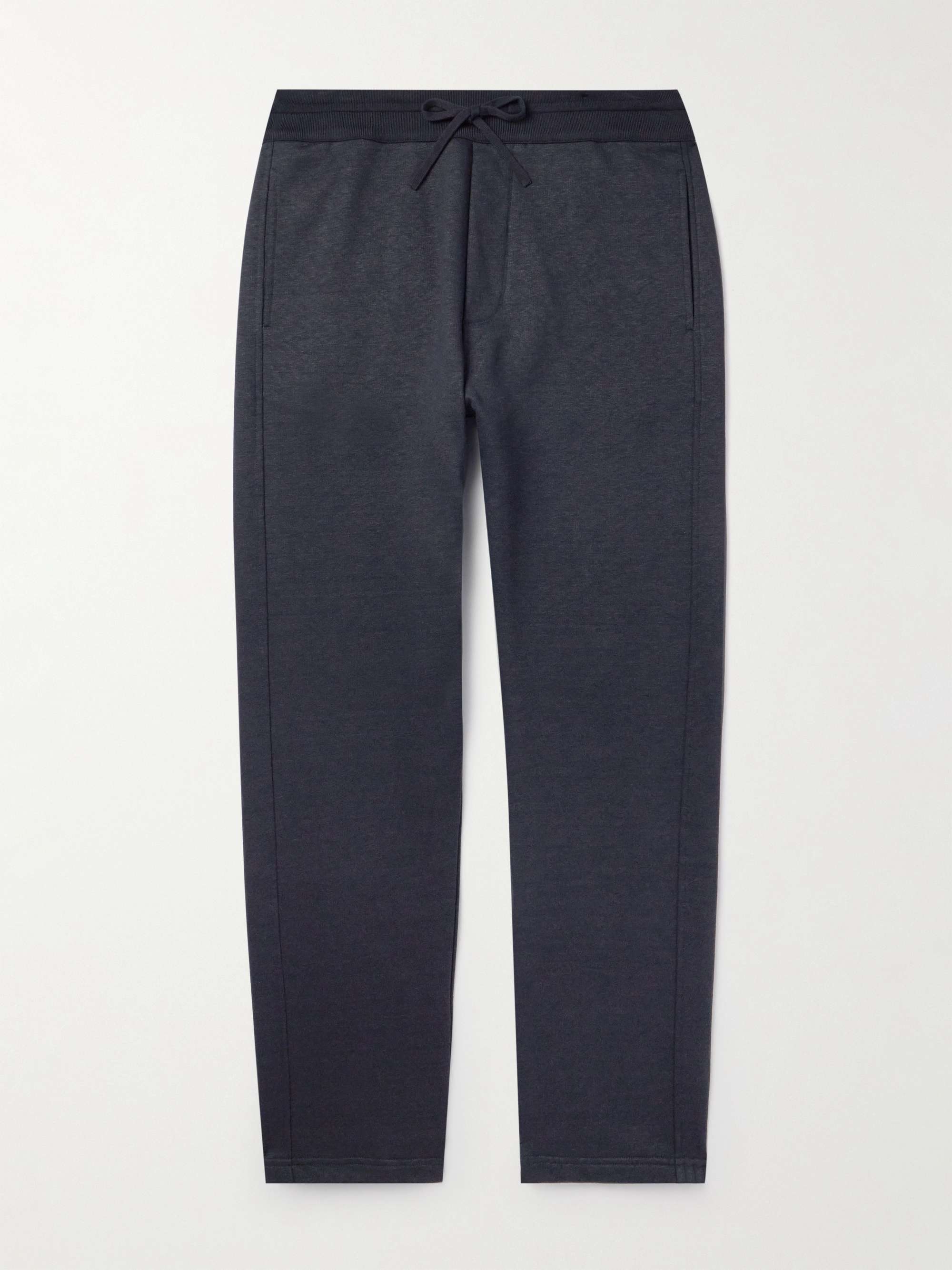 Kawaguchi Slim-Fit Straight-Leg Cotton, Linen and Cashmere-Blend Sweatpants hero visual