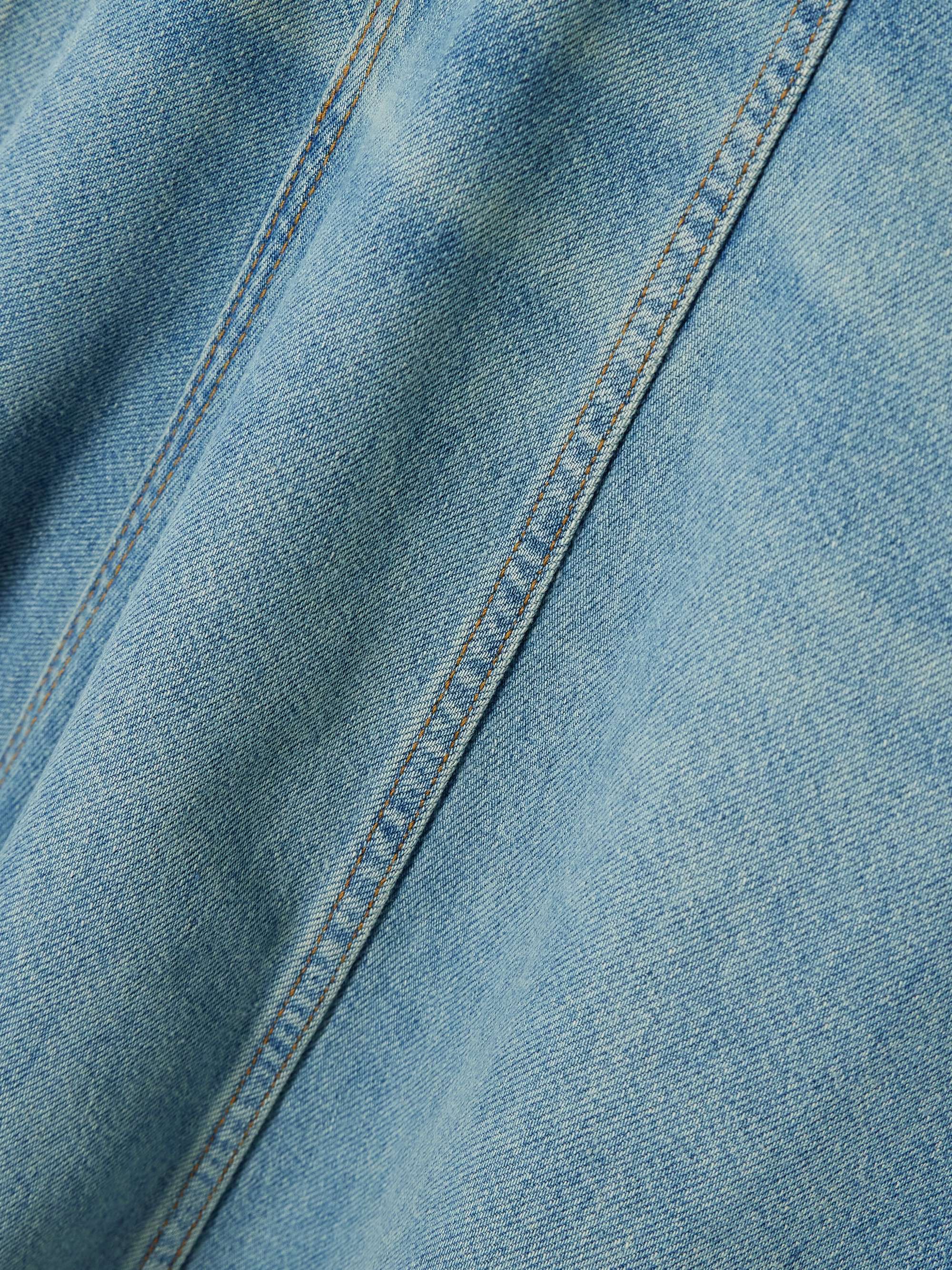 Serenity paneled denim midi skirt view