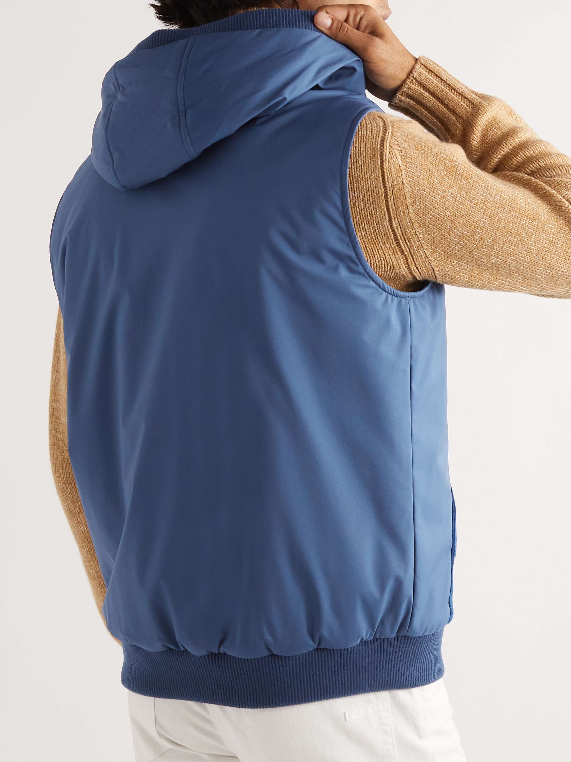 Wallace Storm System® Cashmere-Trimmed Padded Nylon Hooded Gilet view