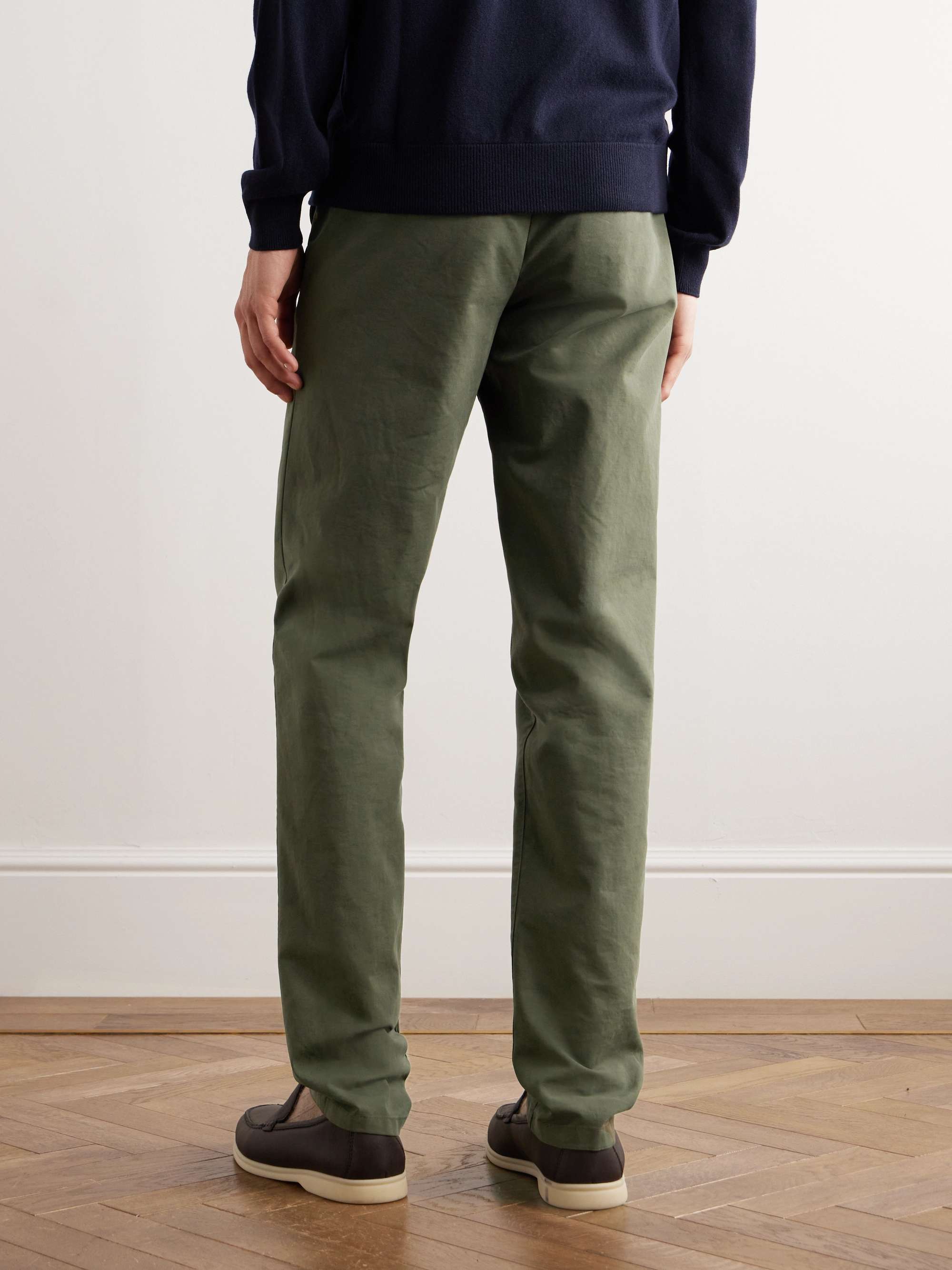 Slim-Fit Stretch-Cotton Trousers view